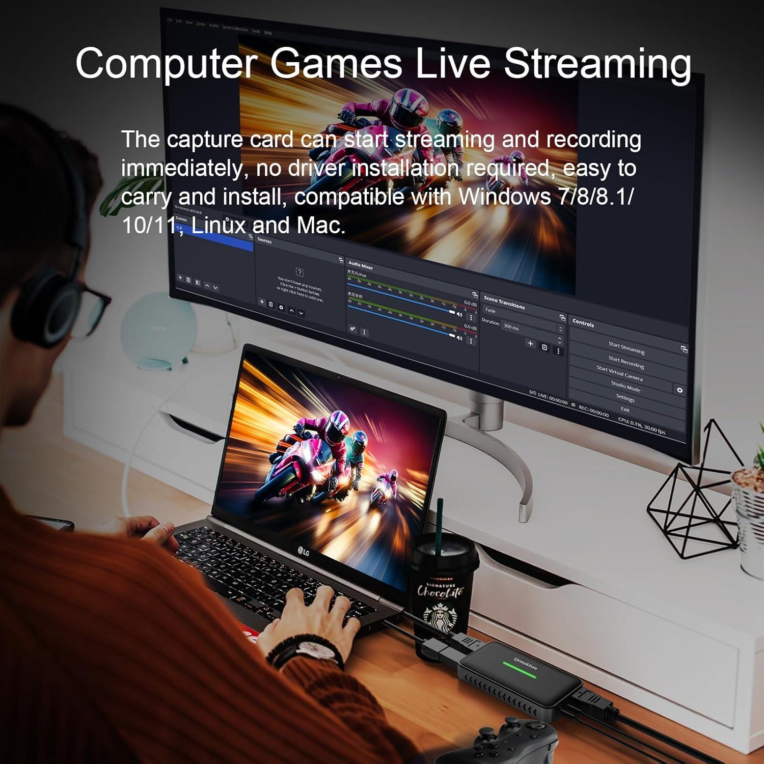 Tarjeta de Captura de Video 4K Qonakism HDMI USB 3.0