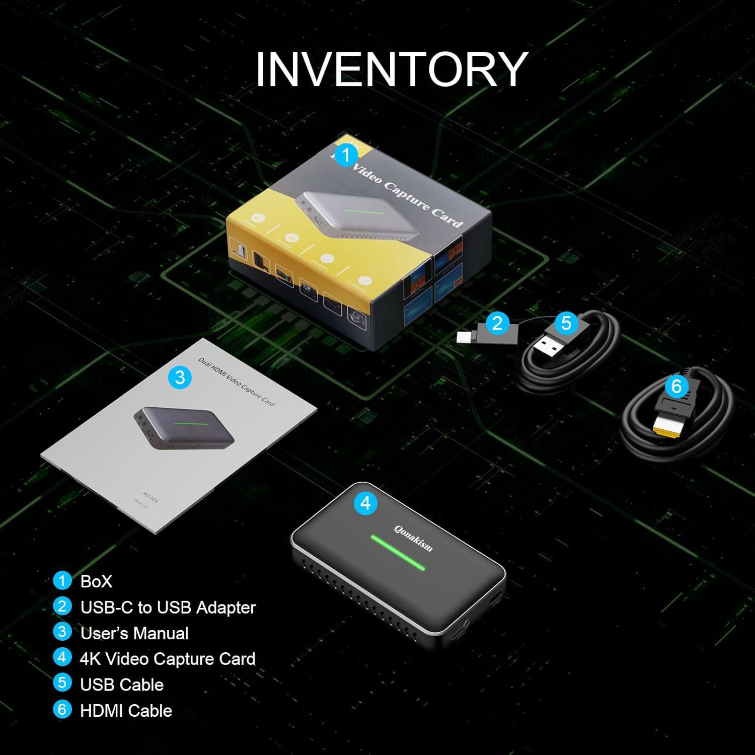 Tarjeta de Captura de Video 4K Qonakism HDMI USB 3.0