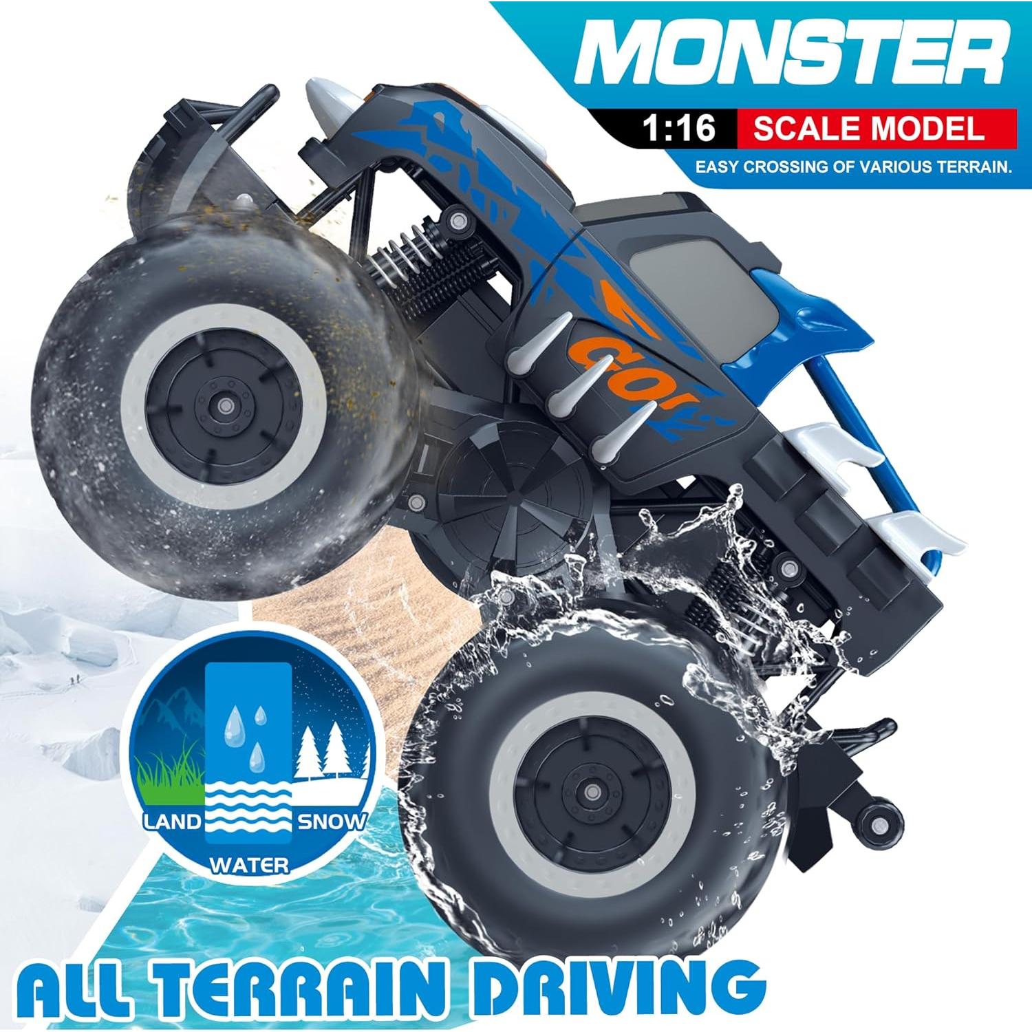 Camión Monstruo RC Threeking 1:16 Impermeable 4WD 0,91 kg