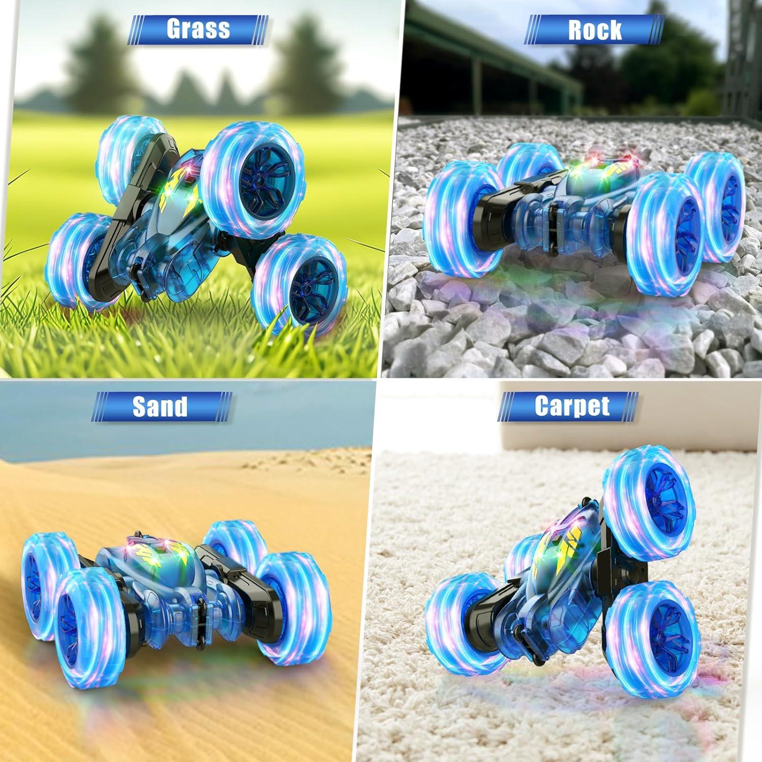 Coche RC Acrobático RacingFun K-02 Azul 4WD Carga USB-C