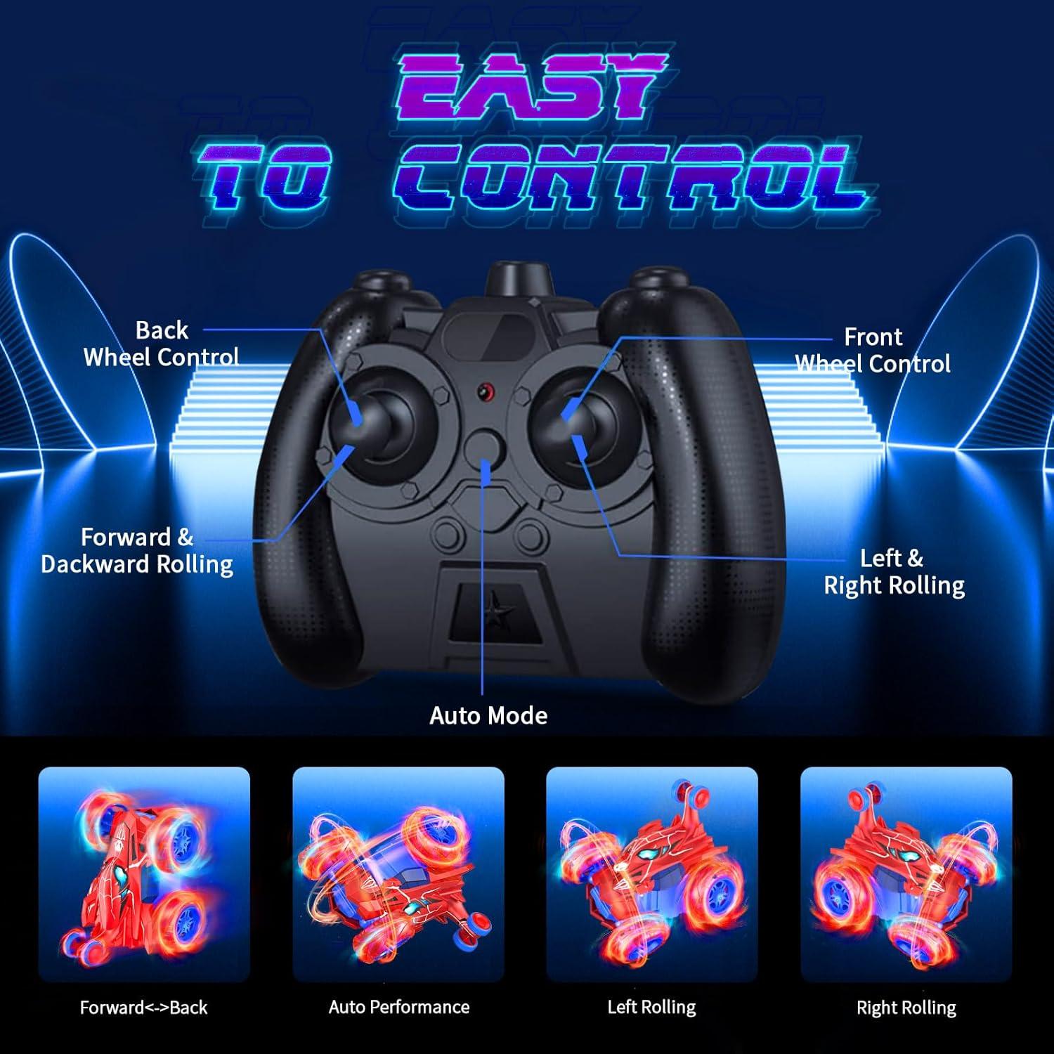 Coche RC Spider Doodays 4WD Acrobático 360° Rojo