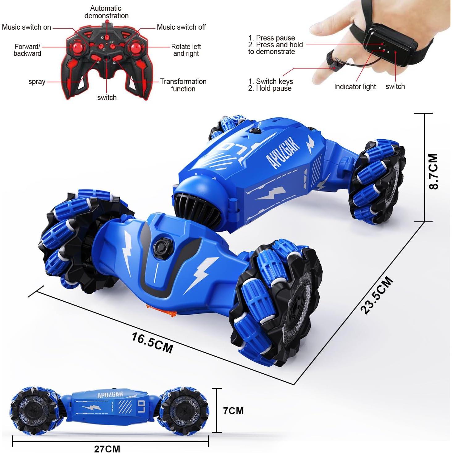 Coche RC Acrobacias LOOZIX Control Gestos 360° Luz Música
