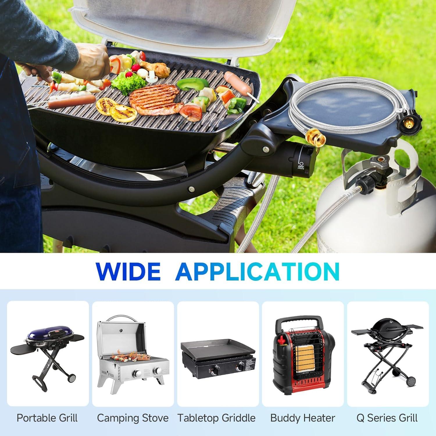 Manguera de Propano GasSaf 1.22m con Adaptador QCC1