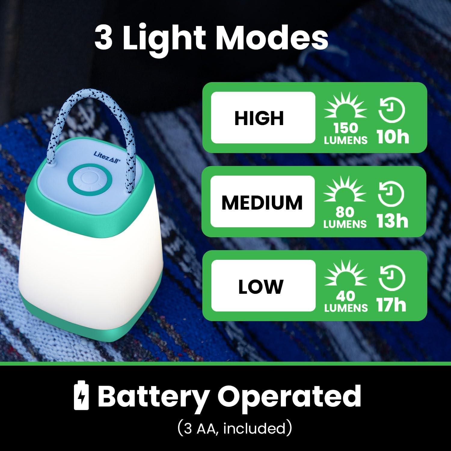 Linterna Mini LitezAll LED 360° con Asa de Cuerda 142g