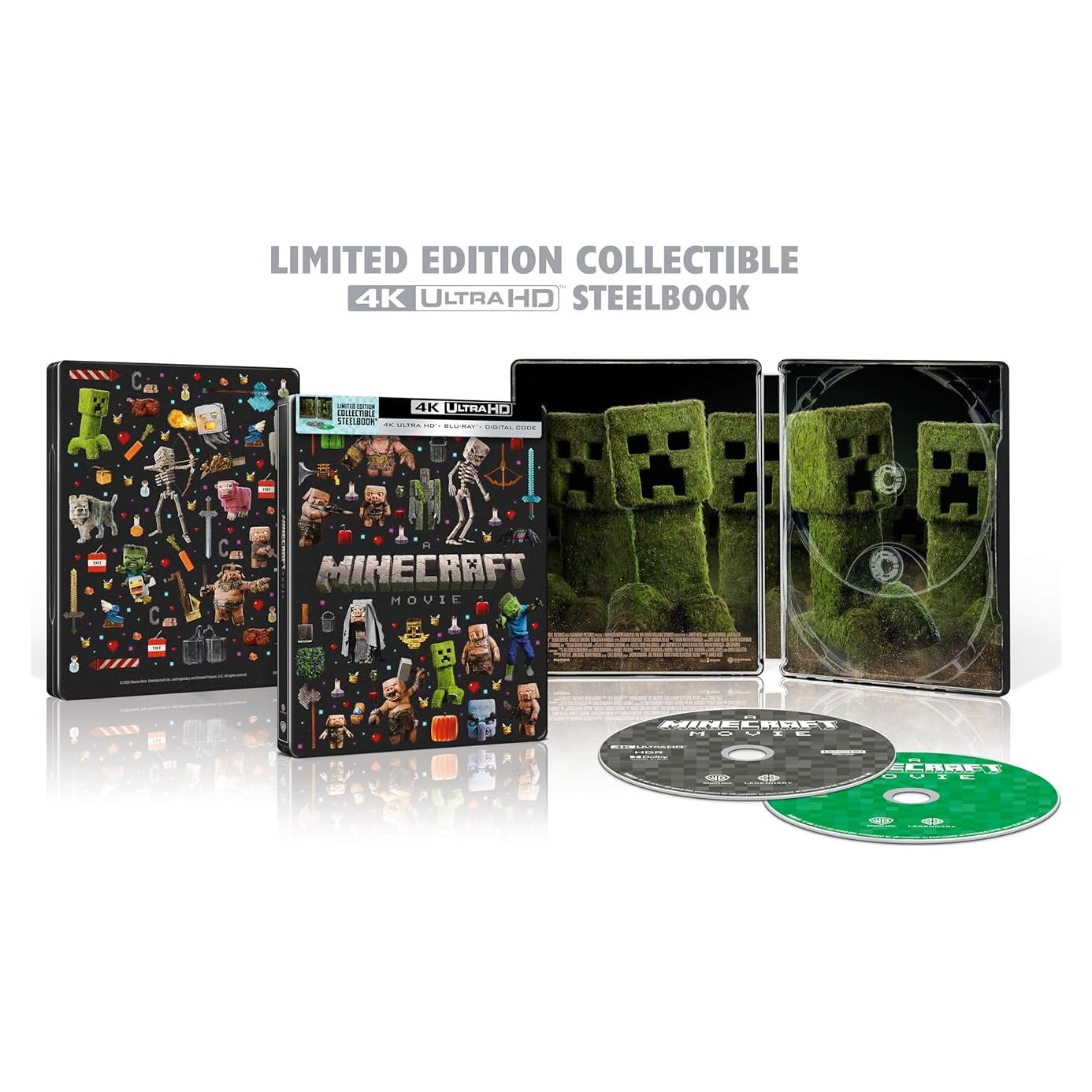 Película Minecraft Edición Limitada Steelbook 4K Blu-ray