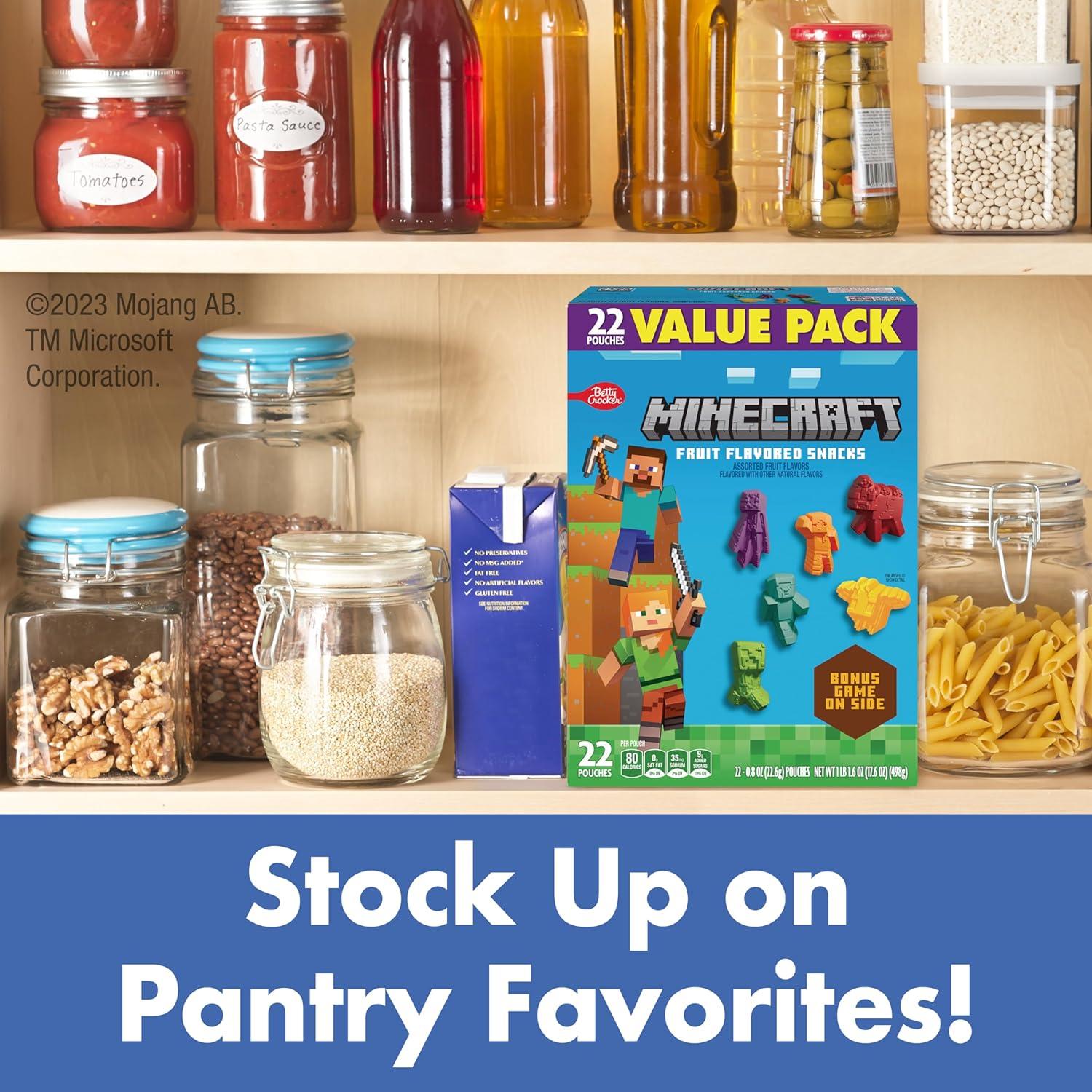 Snacks de Frutas Saborizadas Betty Crocker Minecraft 500 g