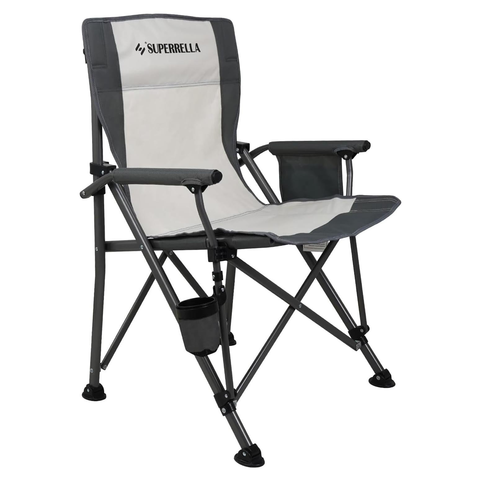 Silla de Camping Plegable Superrella Beige 136 kg Resistente