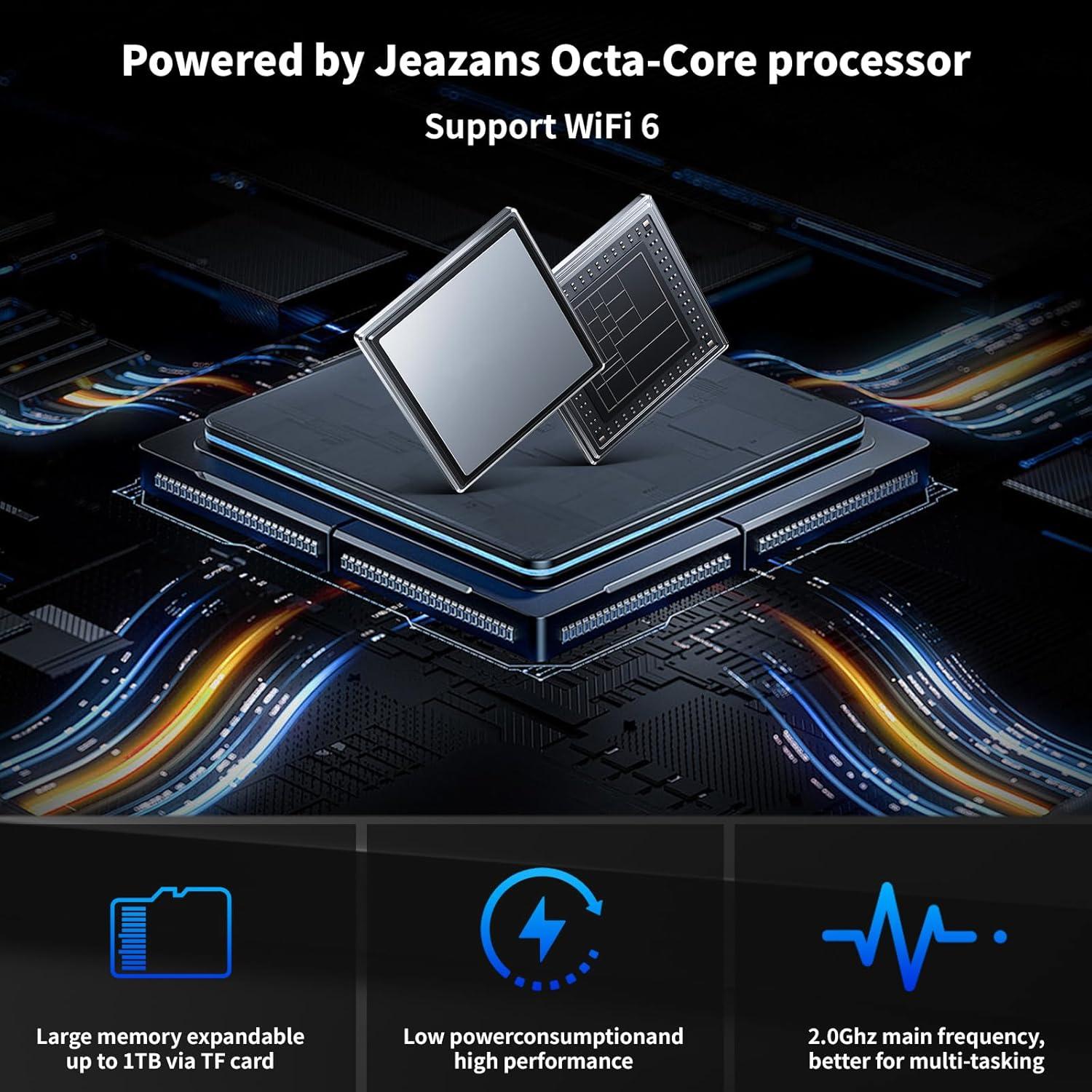 Tableta Android Jeazans 10.1" 12GB RAM 64GB Almacenamiento