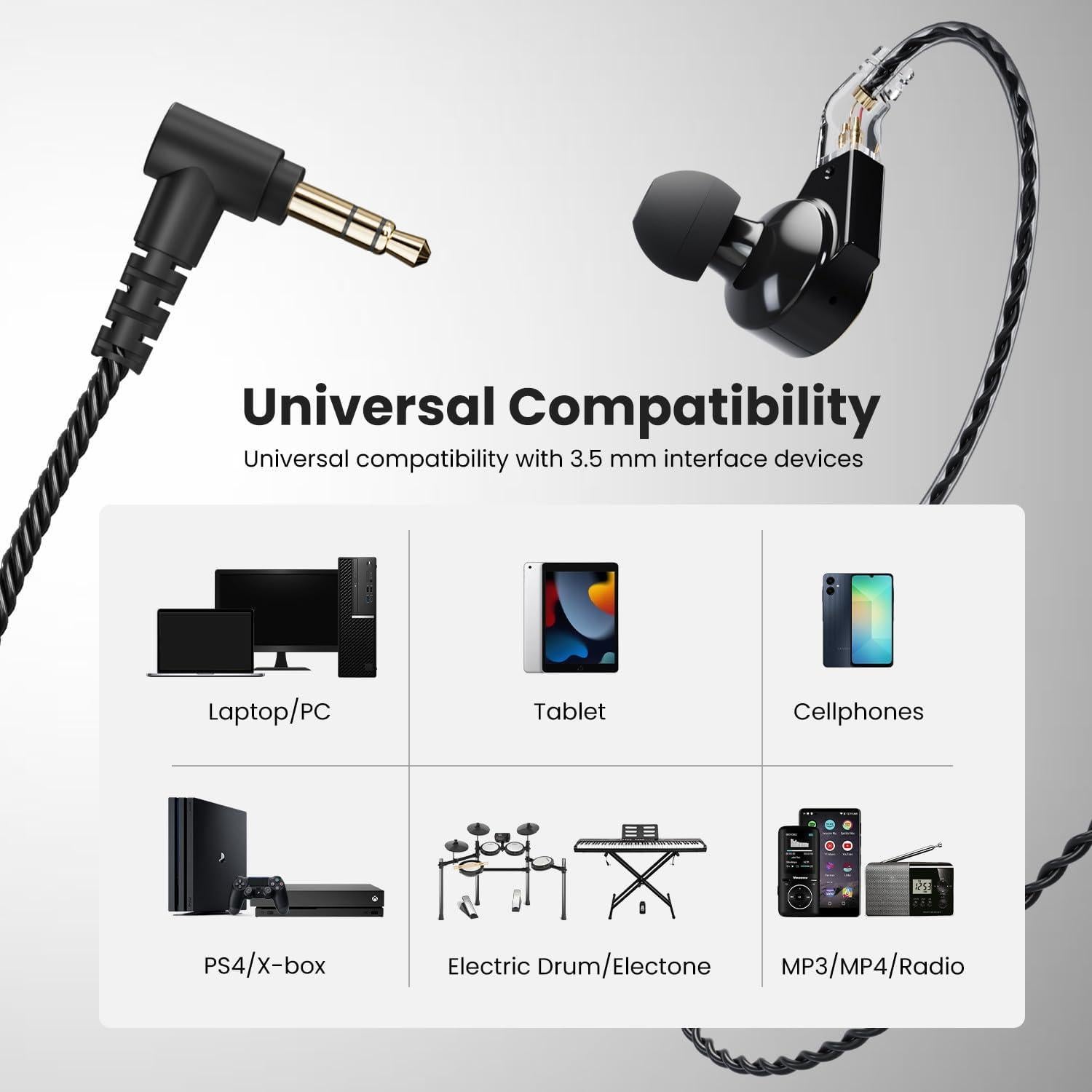 Auriculares OneOdio Master 1 Hi-Fi 3.5mm Híbridos para Juegos