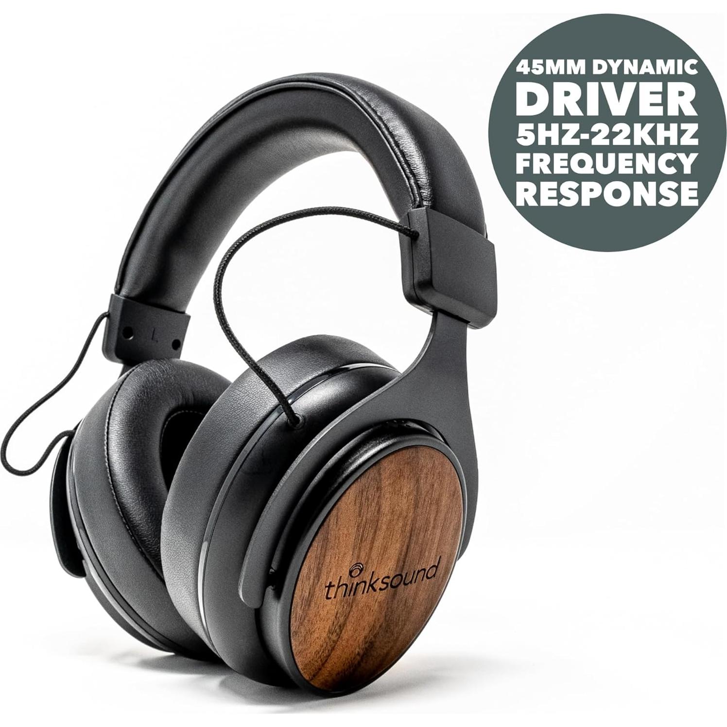 Auriculares Thinksound ov21 - Sobre la oreja, 45mm, cable desmontable