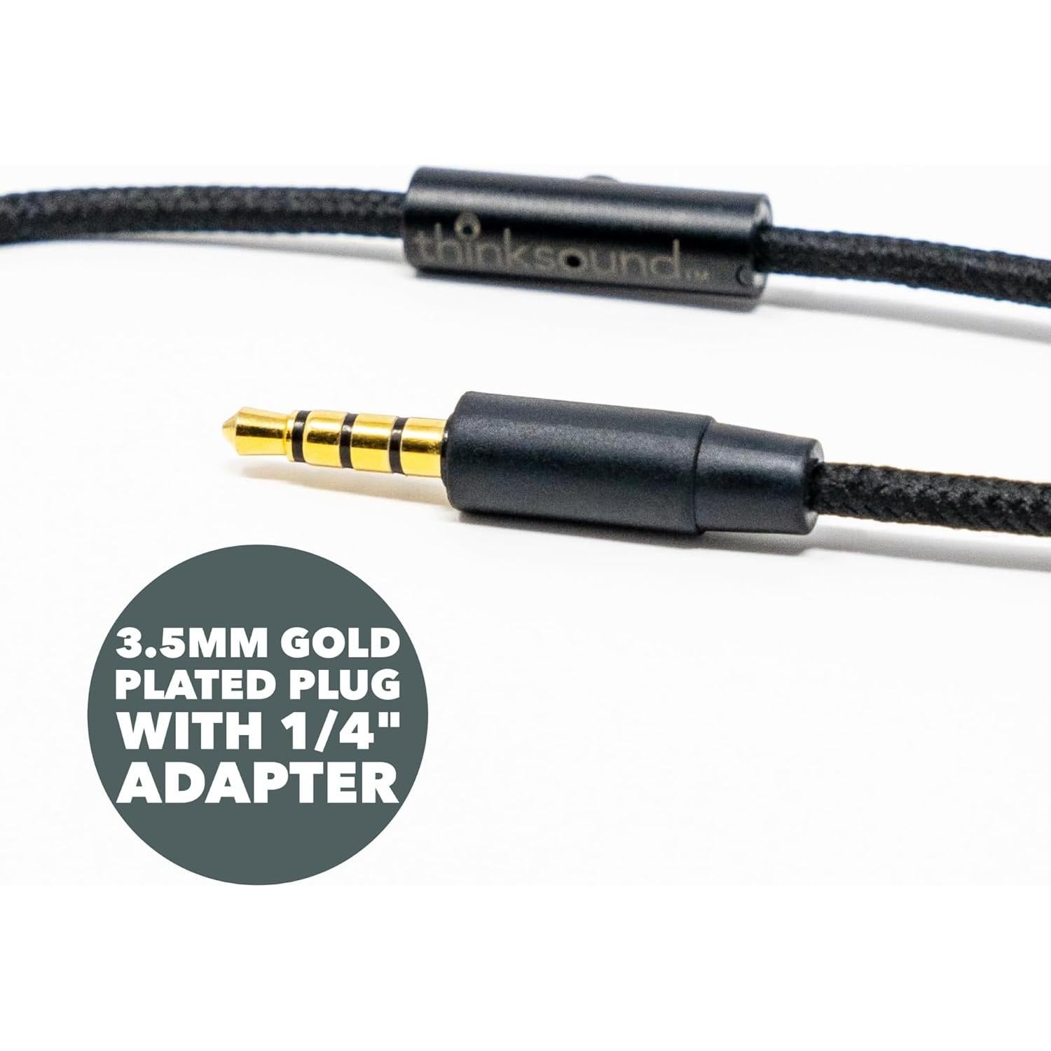 Auriculares Thinksound ov21 - Sobre la oreja, 45mm, cable desmontable