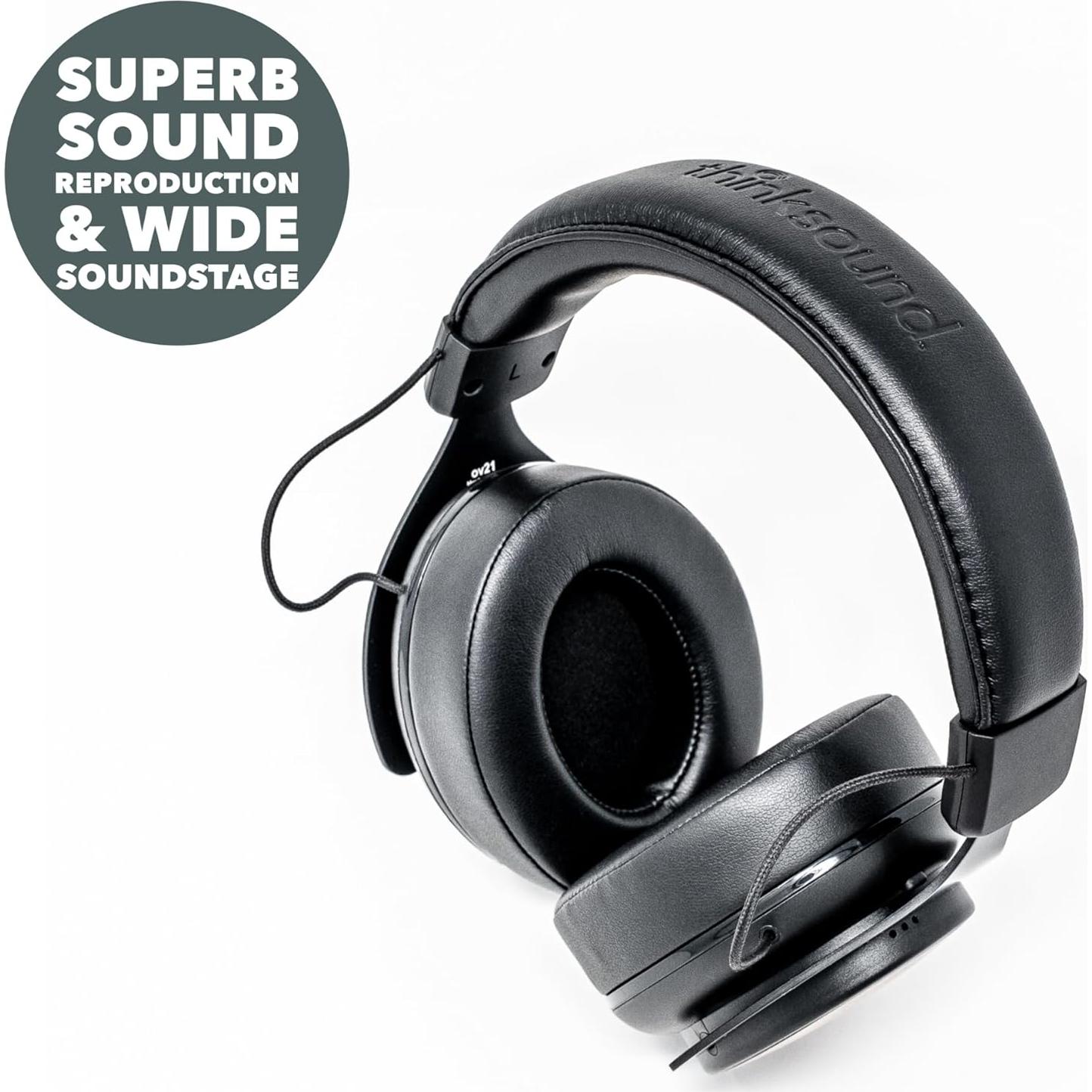 Auriculares Thinksound ov21 - Sobre la oreja, 45mm, cable desmontable