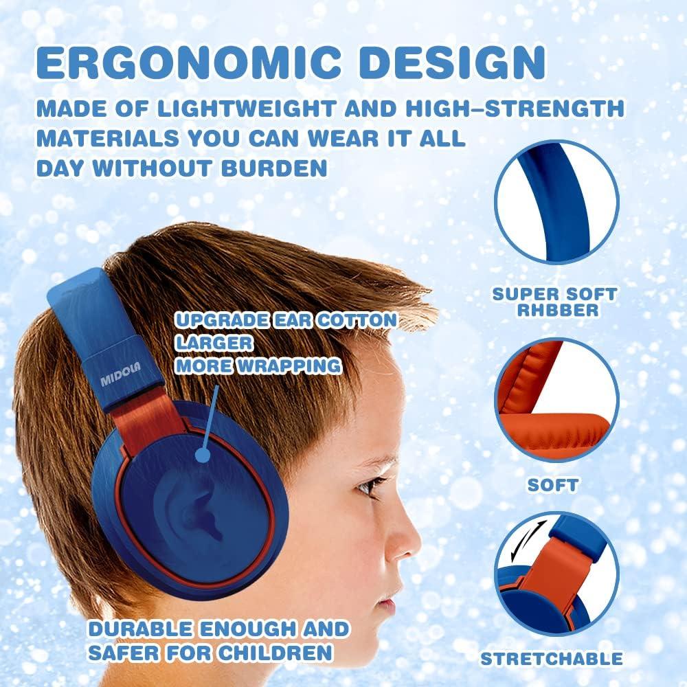 Auriculares para Niños MIDOLA H01 - Paquete de 5 Colores, Volumen Limitado