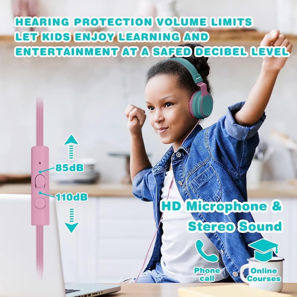 Auriculares para Niños MIDOLA H01 - Paquete de 5 Colores, Volumen Limitado