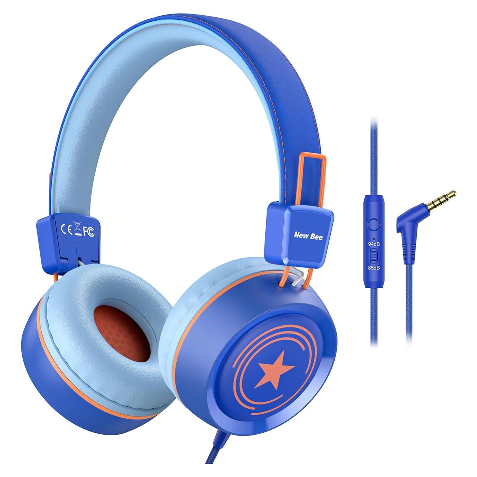 Auriculares New Bee KH20 para Niños con Micrófono Plegables