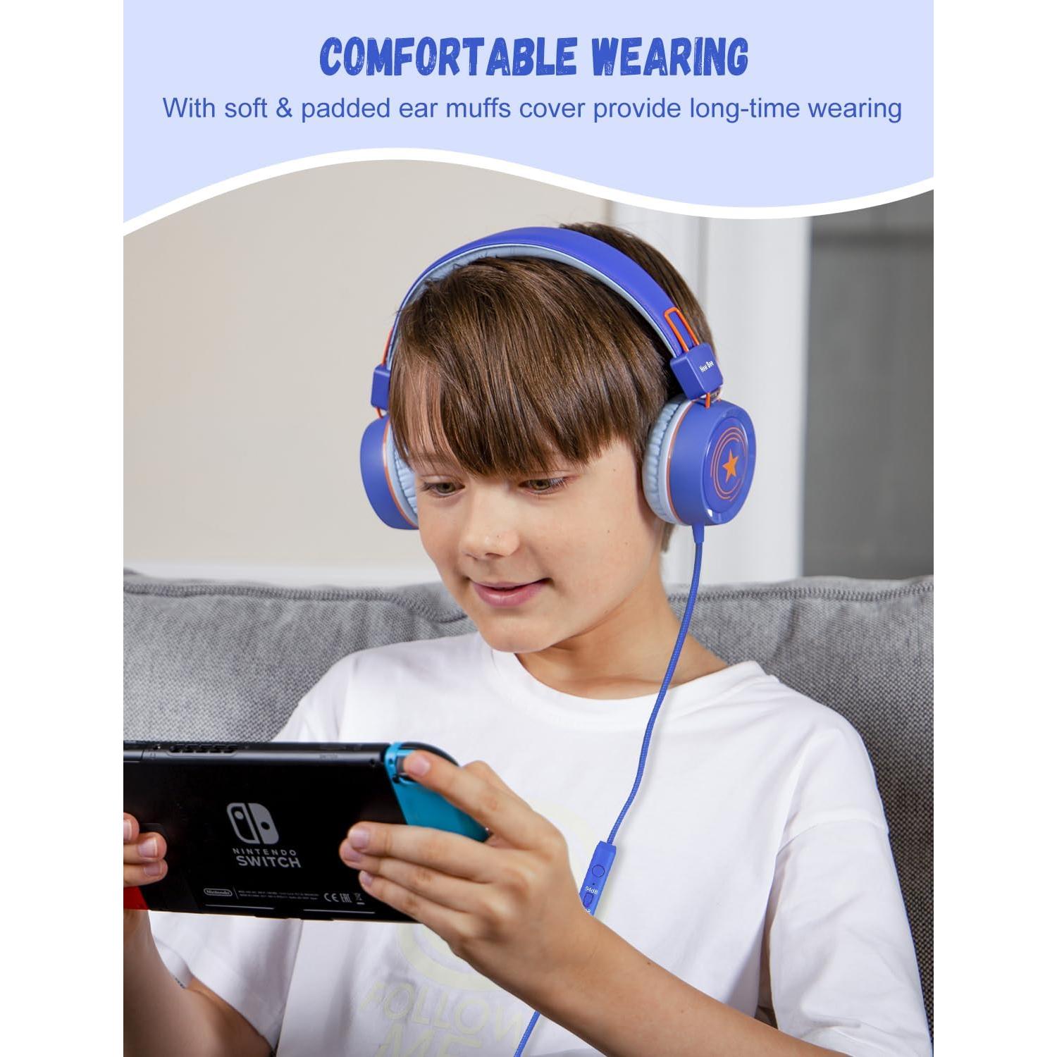 Auriculares New Bee KH20 para Niños con Micrófono Plegables