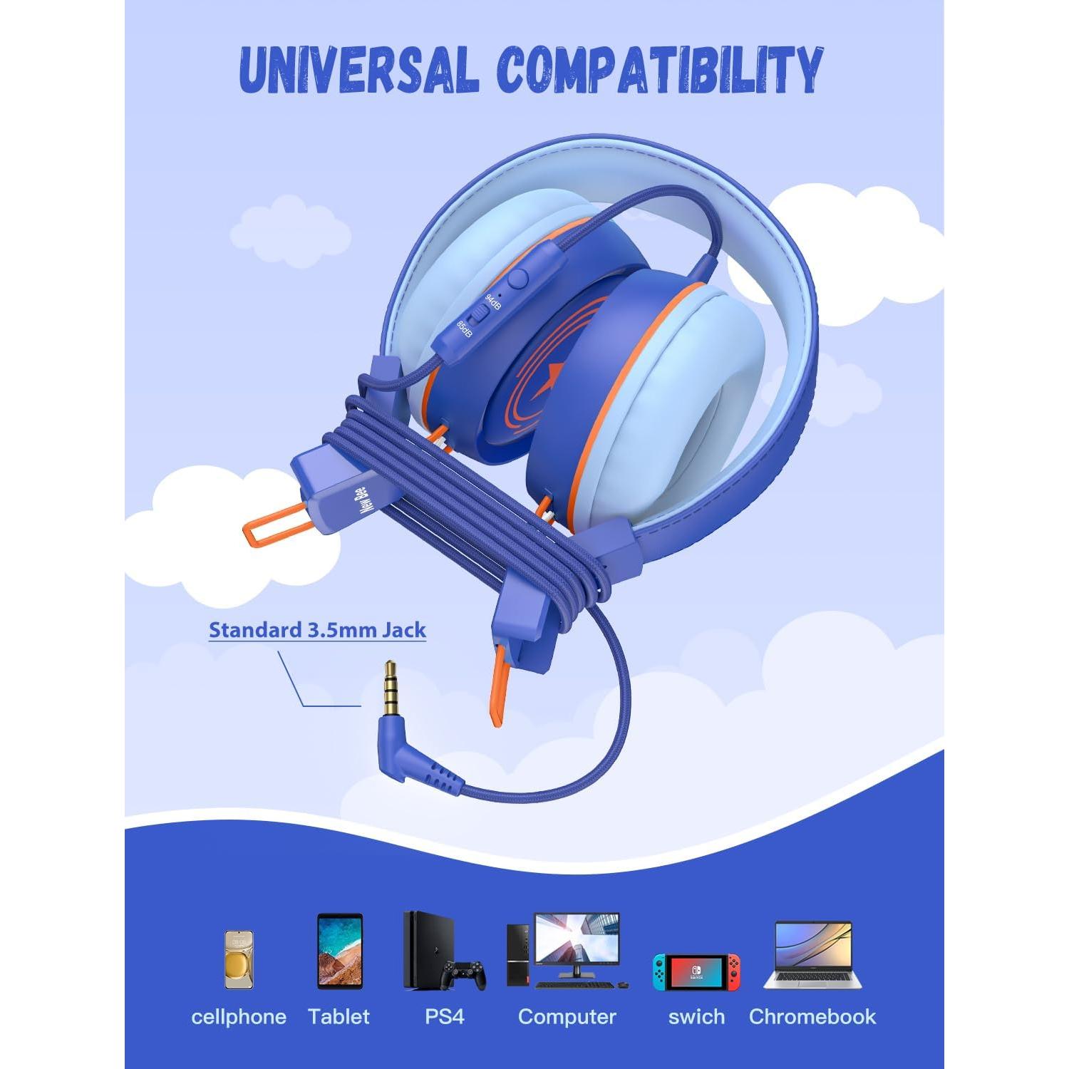 Auriculares New Bee KH20 para Niños con Micrófono Plegables