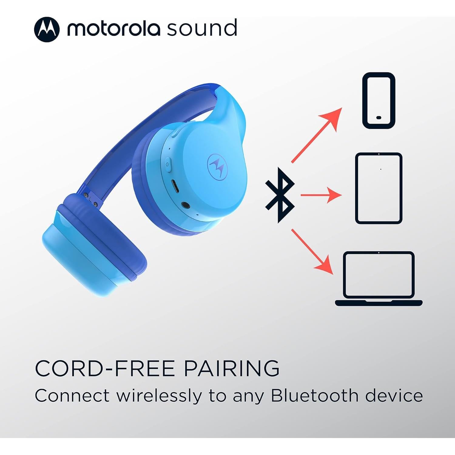 Auriculares Inalámbricos Bluetooth Motorola JR300 Niños Azul