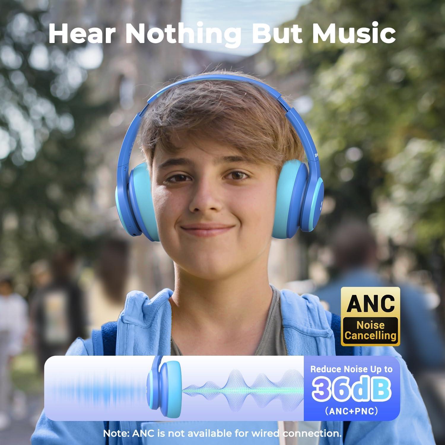 Auriculares Bluetooth iClever BTH26 Niños 60H ANC Azul