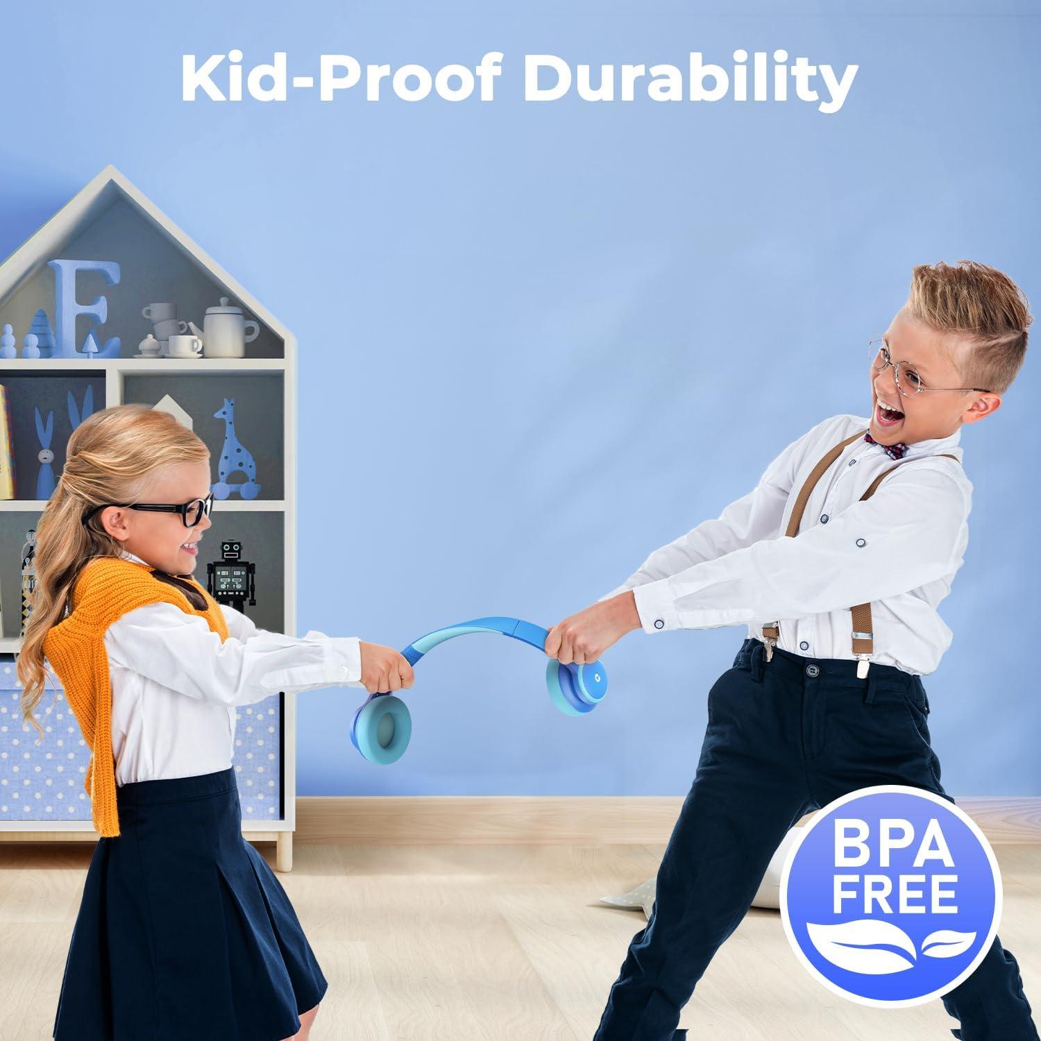 Auriculares Bluetooth iClever BTH26 Niños 60H ANC Azul