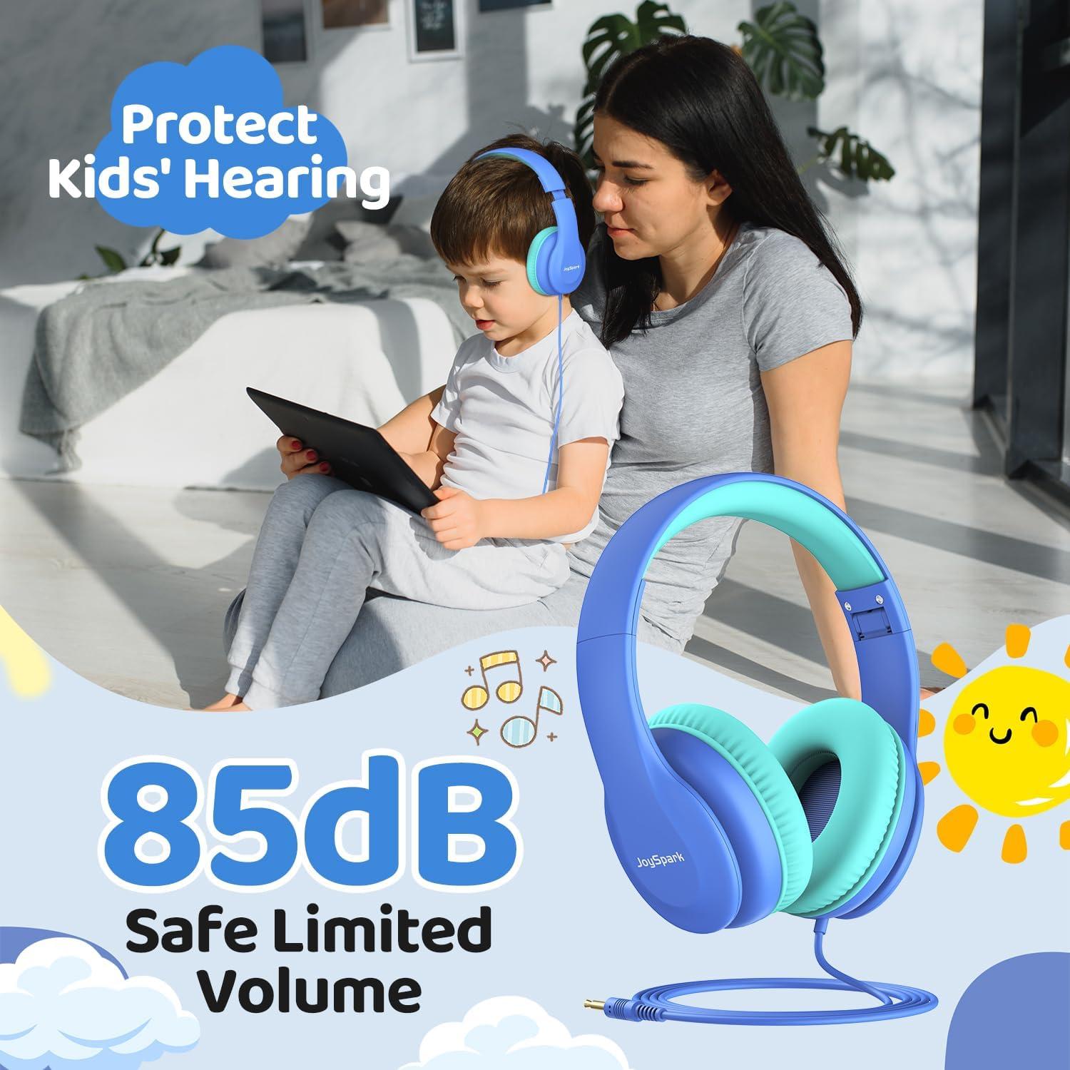 Auriculares JoySpark W5 para Niños con Límite de Volumen 85dB - Azul