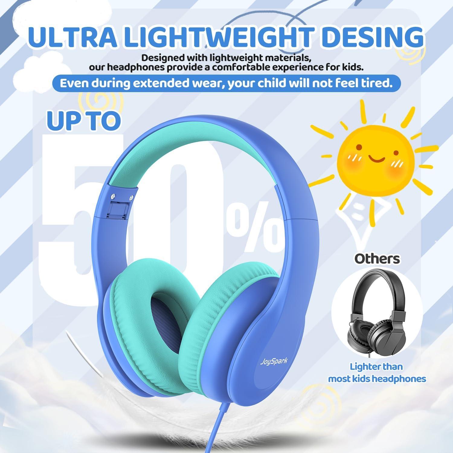 Auriculares JoySpark W5 para Niños con Límite de Volumen 85dB - Azul