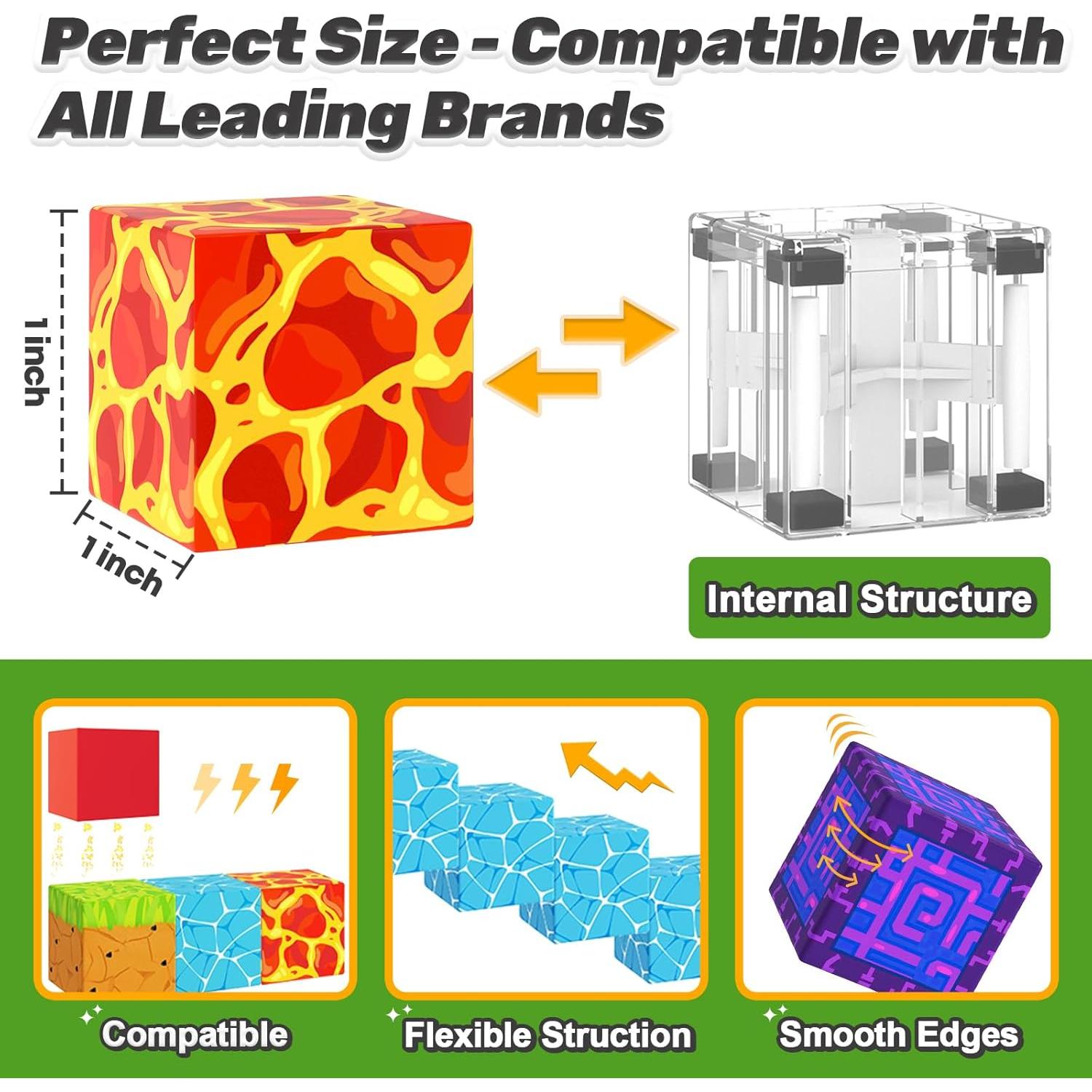Bloques Magnéticos Coodoo 84 Piezas Juguete Sensorial 3+