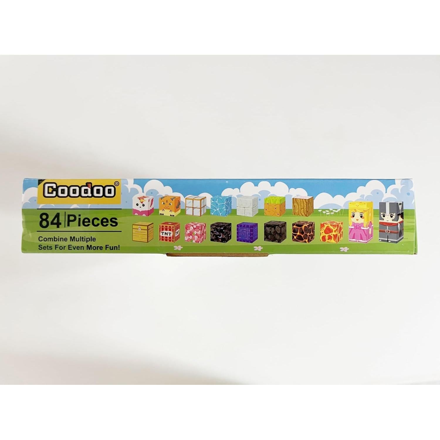 Bloques Magnéticos Coodoo 84 Piezas Juguete Sensorial 3+