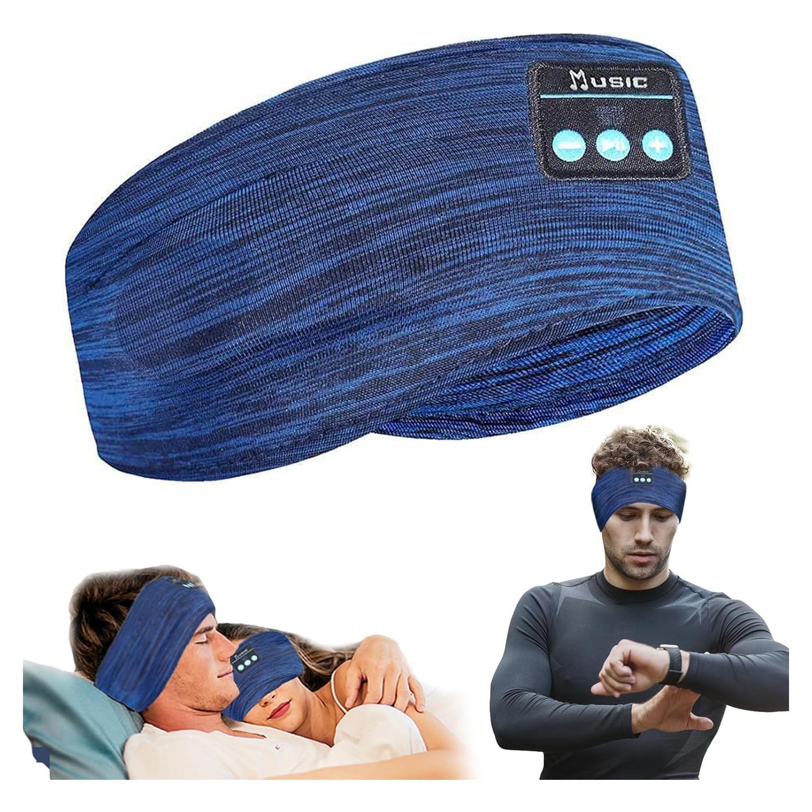 Auriculares Bluetooth SANNWEEN para Dormir Ajustables - Azul