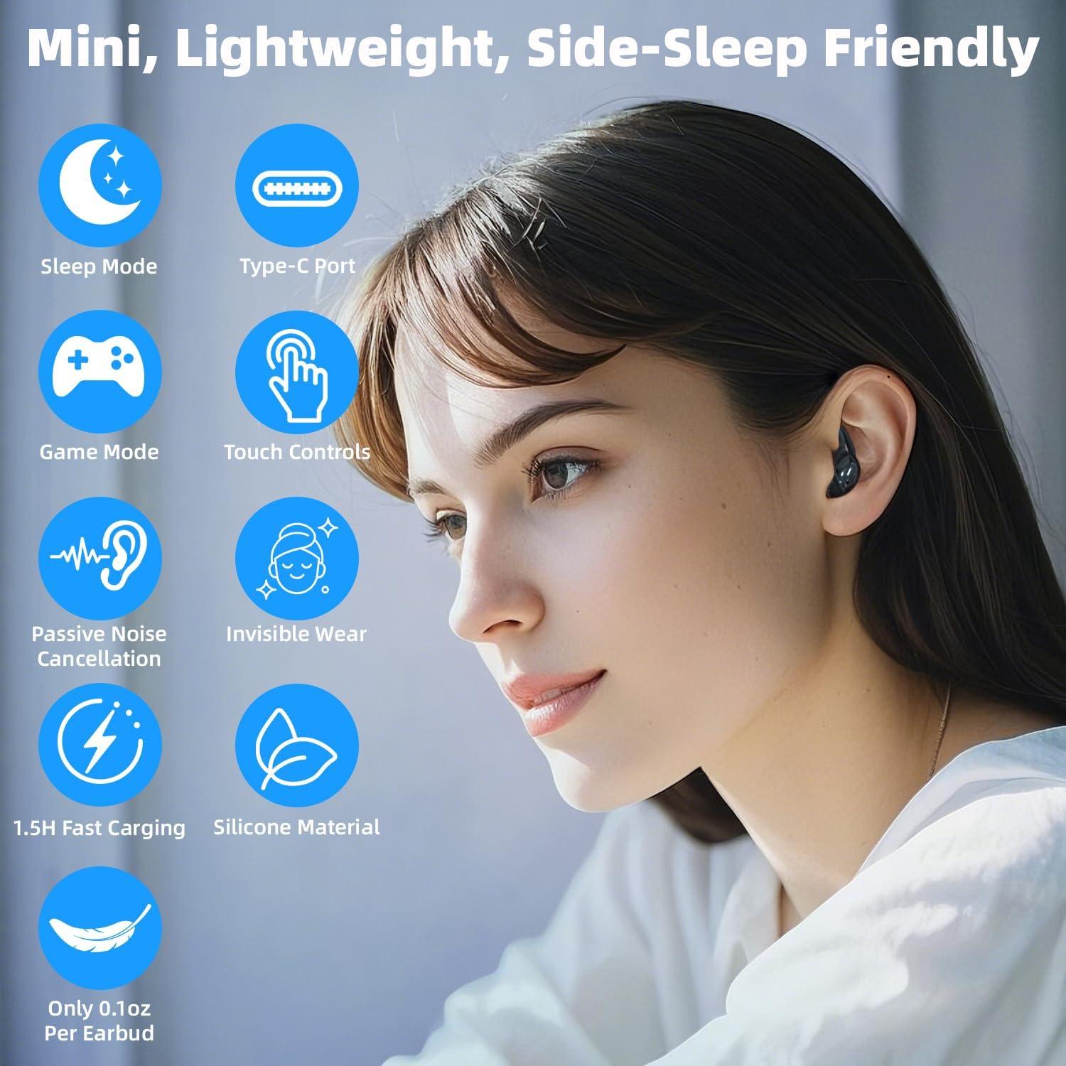 Auriculares Inalámbricos Mykindult S Z3 para Dormir - Bluetooth 5.4