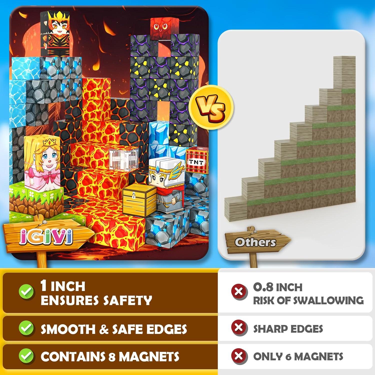 Bloques Magnéticos IGIVI Set Valle de Lava 1" para Niños