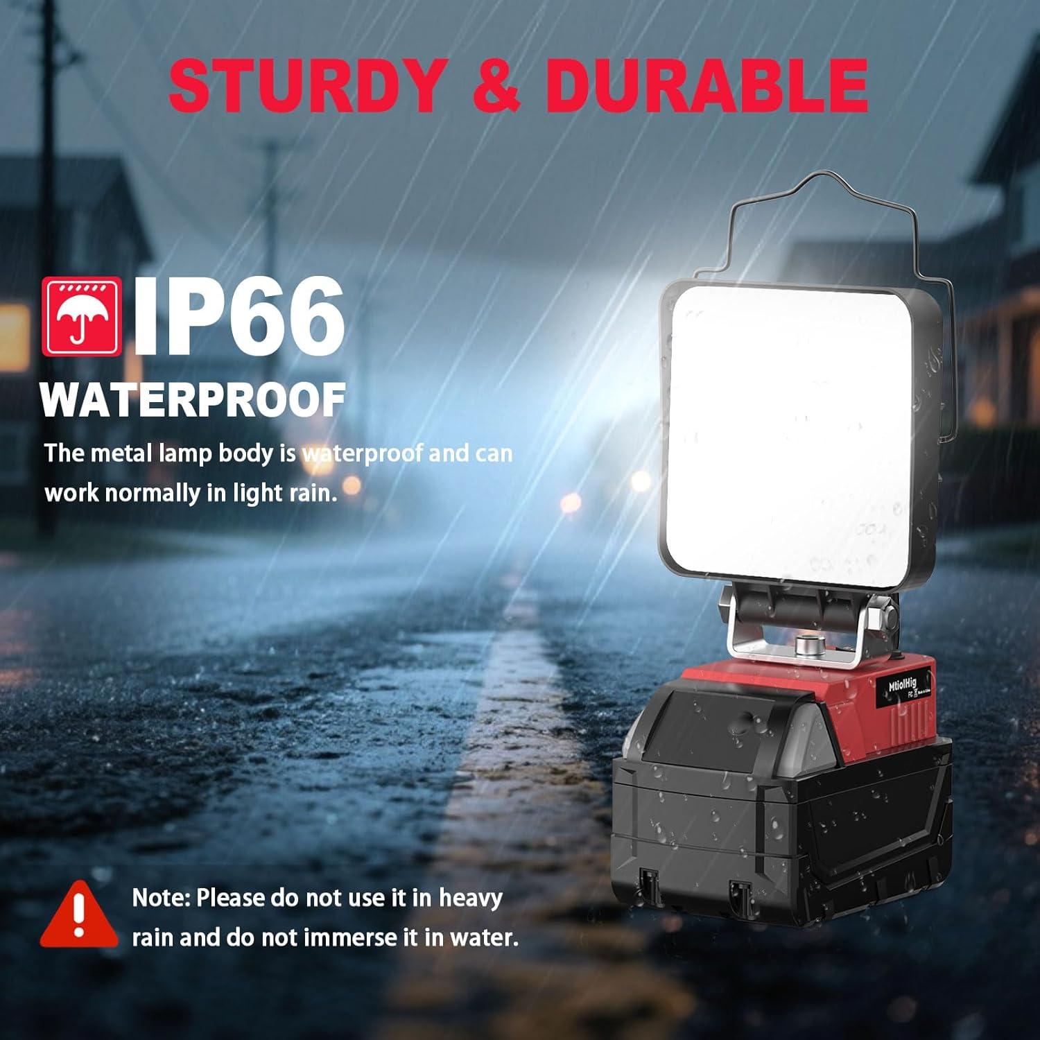 Luz de Trabajo LED MtiolHig 112W 11200 Lúmenes Carga USB