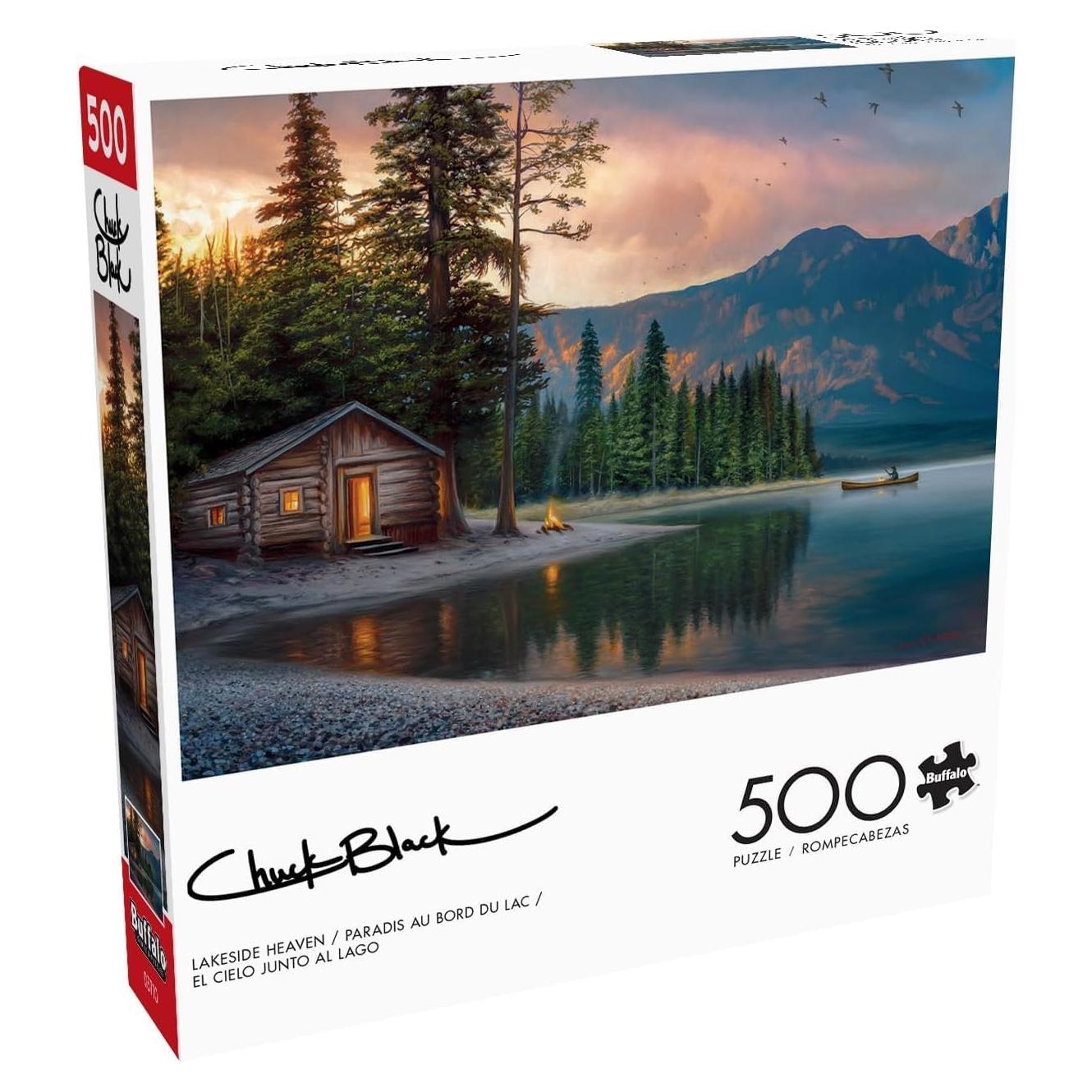 Rompecabezas 500 Piezas Buffalo Games Chuck Black Cielo Lago