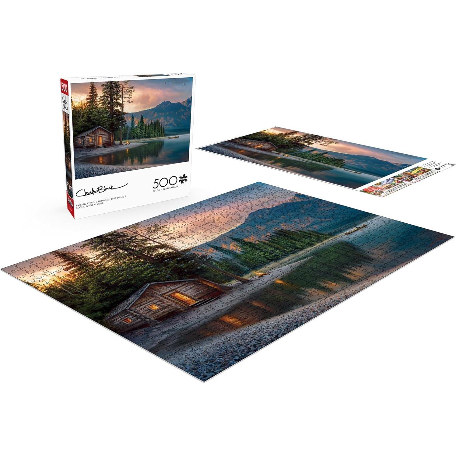 Rompecabezas 500 Piezas Buffalo Games Chuck Black Cielo Lago