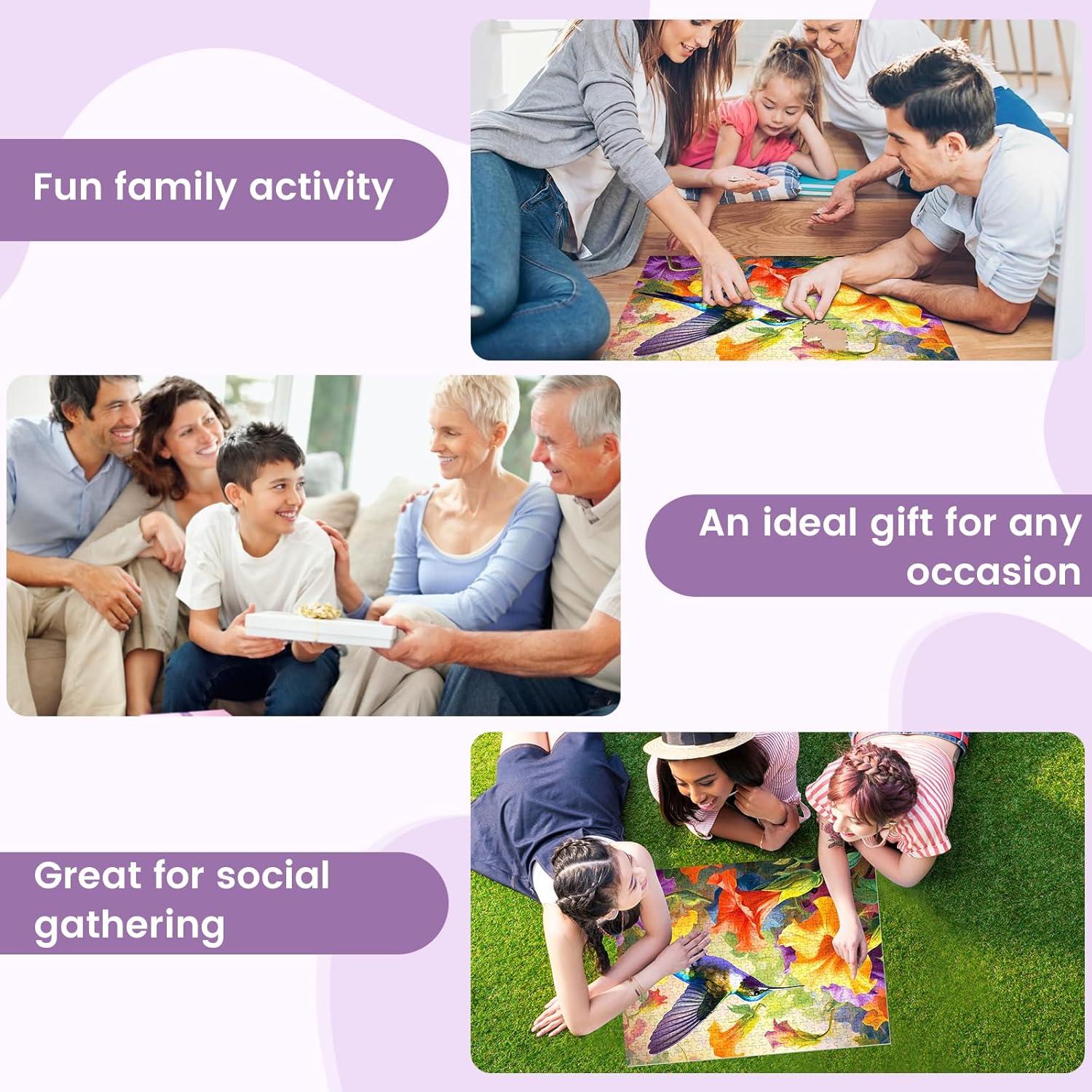 Rompecabezas 500 Piezas VOLUVOLU Jirafa y Colibrí