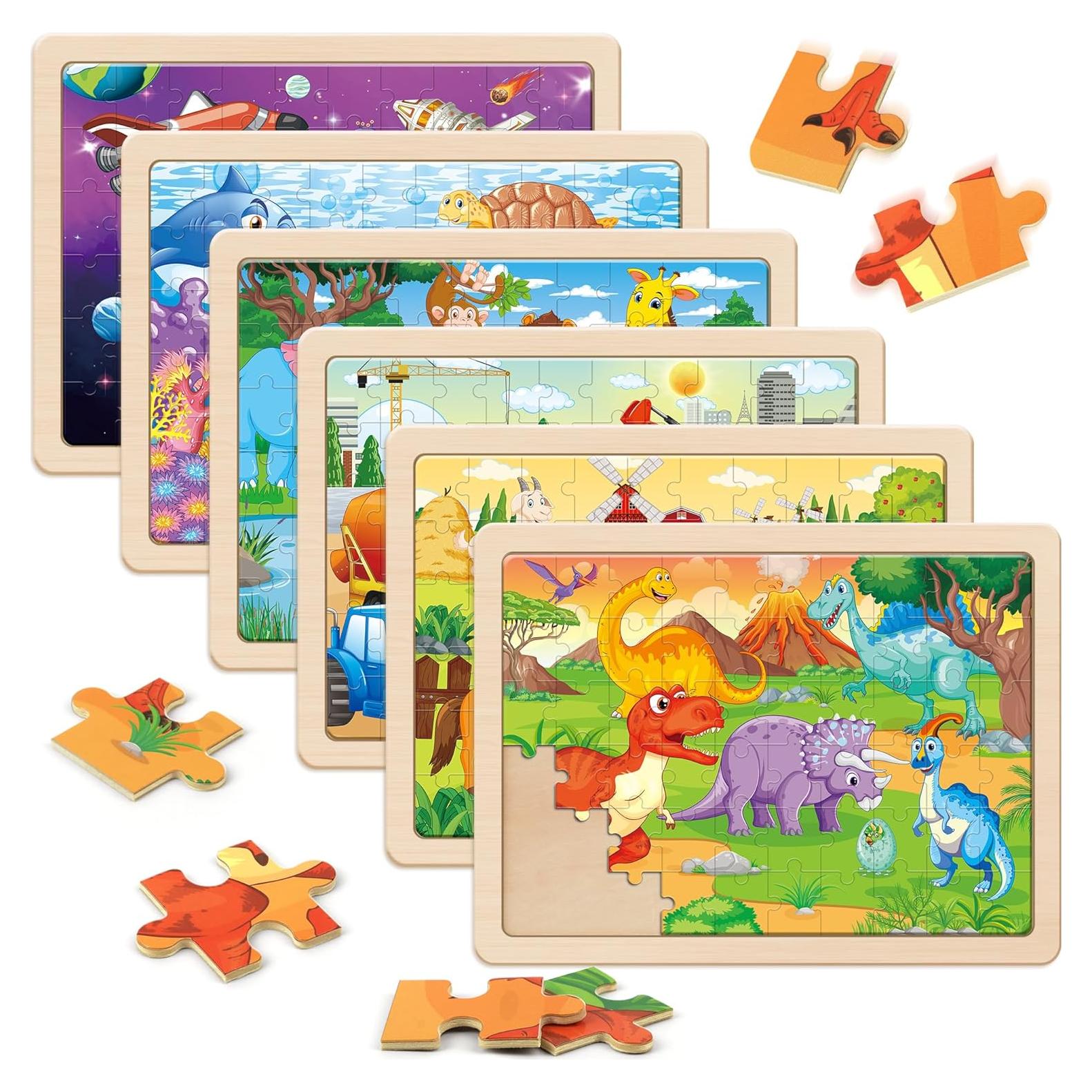 Rompecabezas de Madera SYNARRY 60 Piezas para Niños 3-8 Años