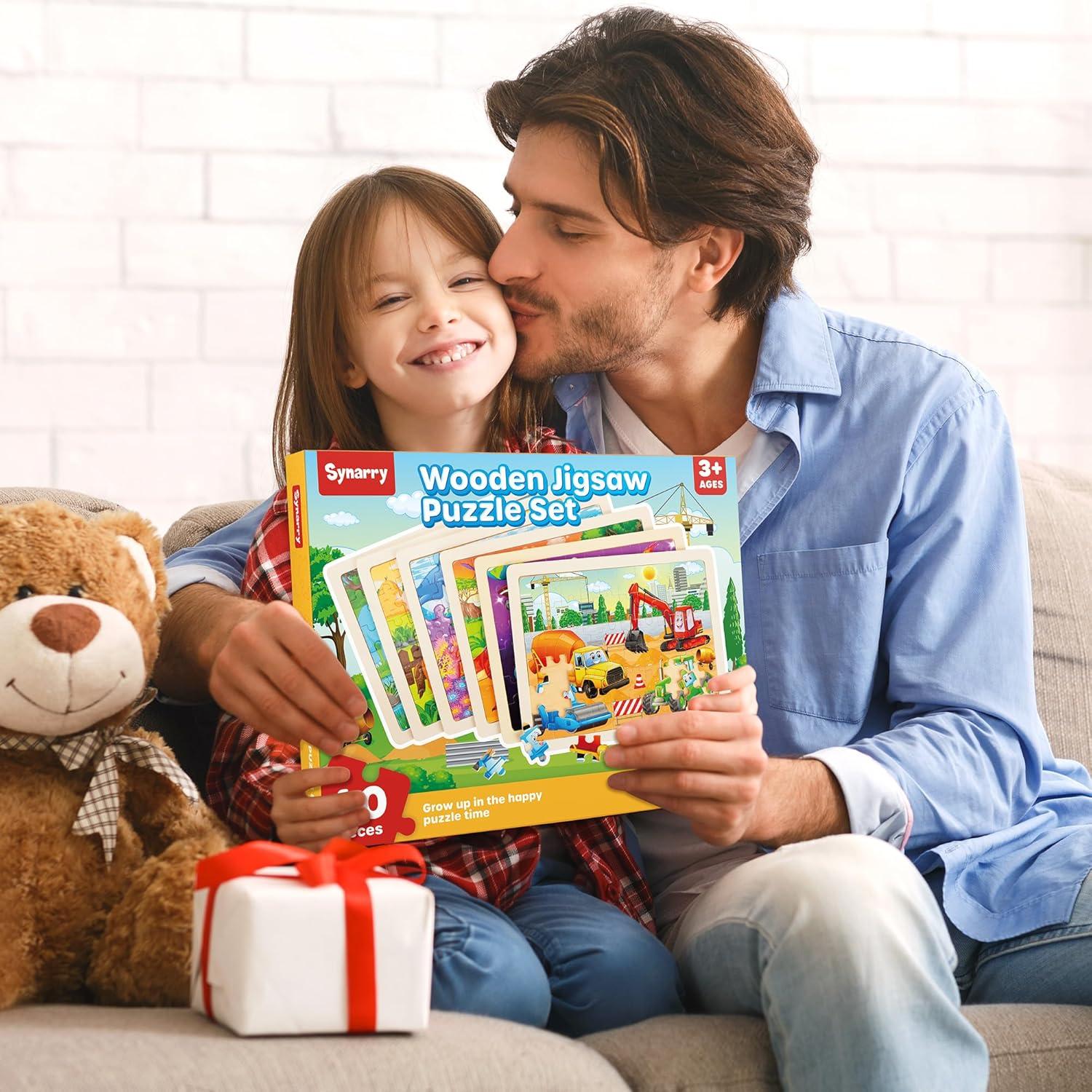 Rompecabezas de Madera SYNARRY 60 Piezas para Niños 3-8 Años