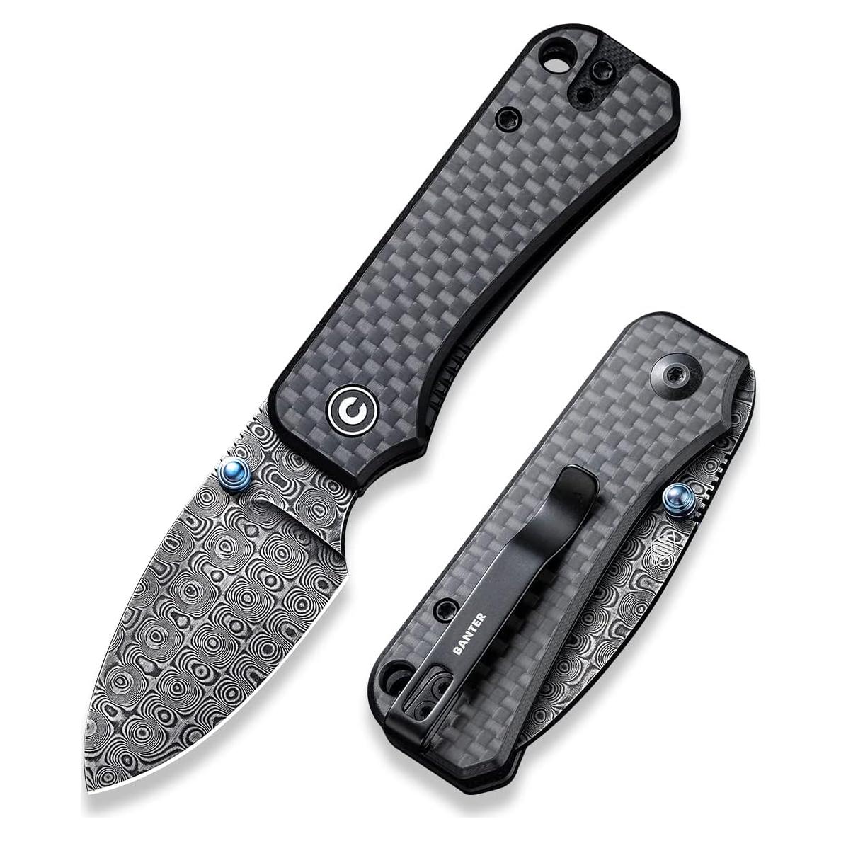 Cuchillo Plegable CIVIVI Baby Banter Damasco 5.94 cm Carbono