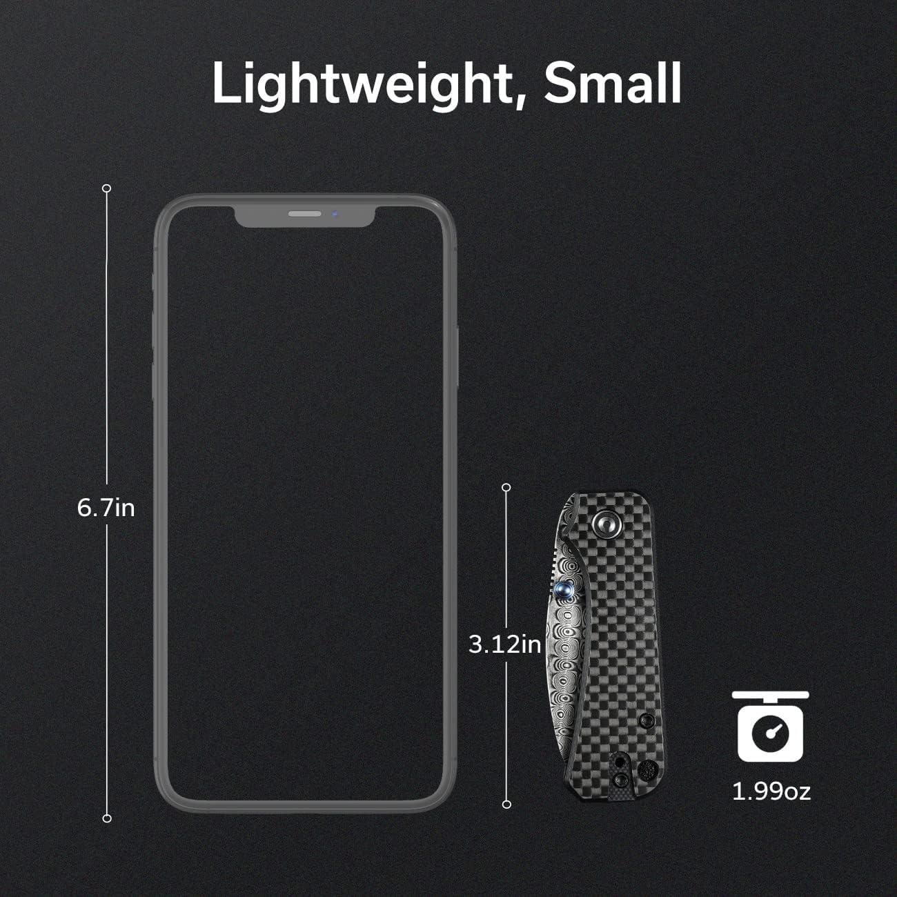 Cuchillo Plegable CIVIVI Baby Banter Damasco 5.94 cm Carbono