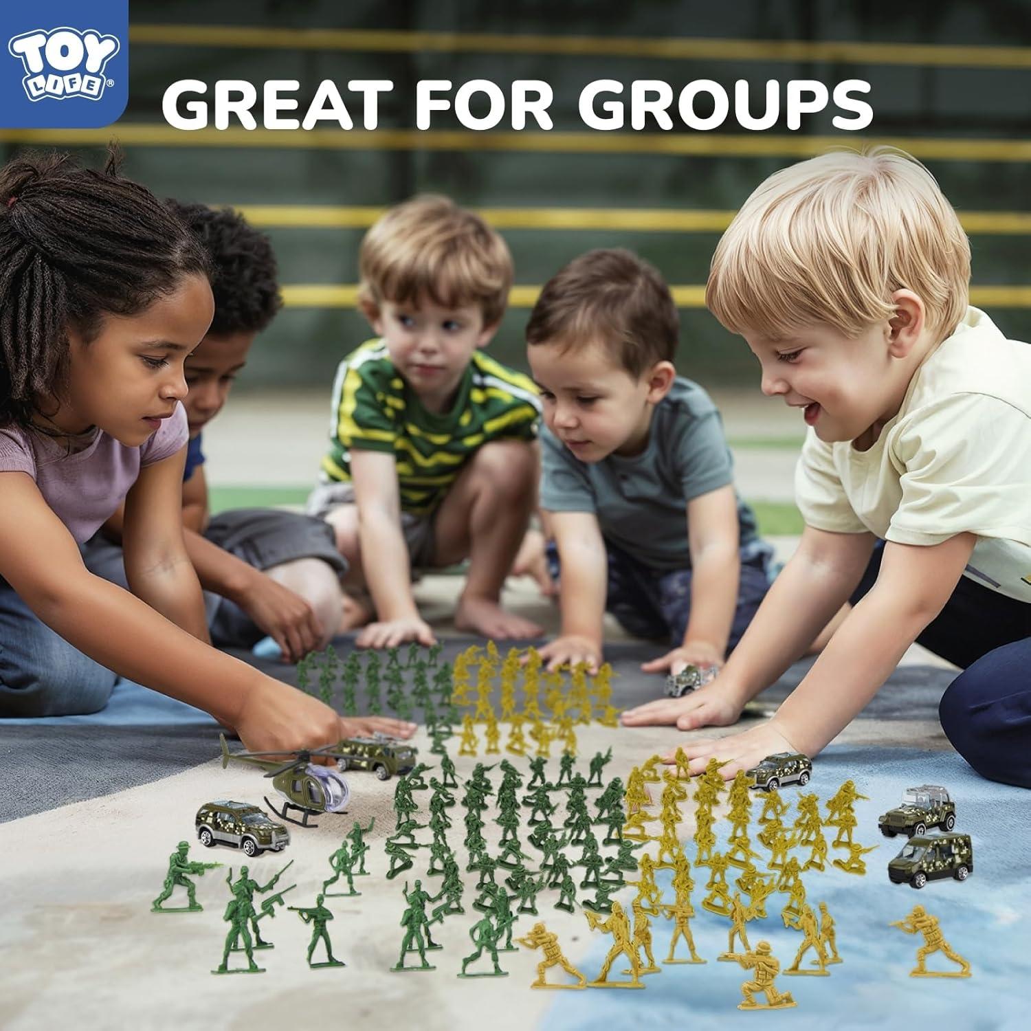 Set de Soldados de Juguete TOY Life con Helicóptero 16x6.5cm