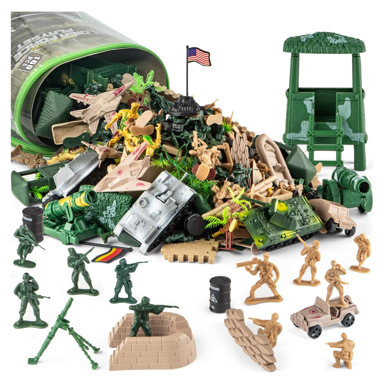 Set de Juguetes de Soldados Divwa 160 Piezas Segunda Guerra
