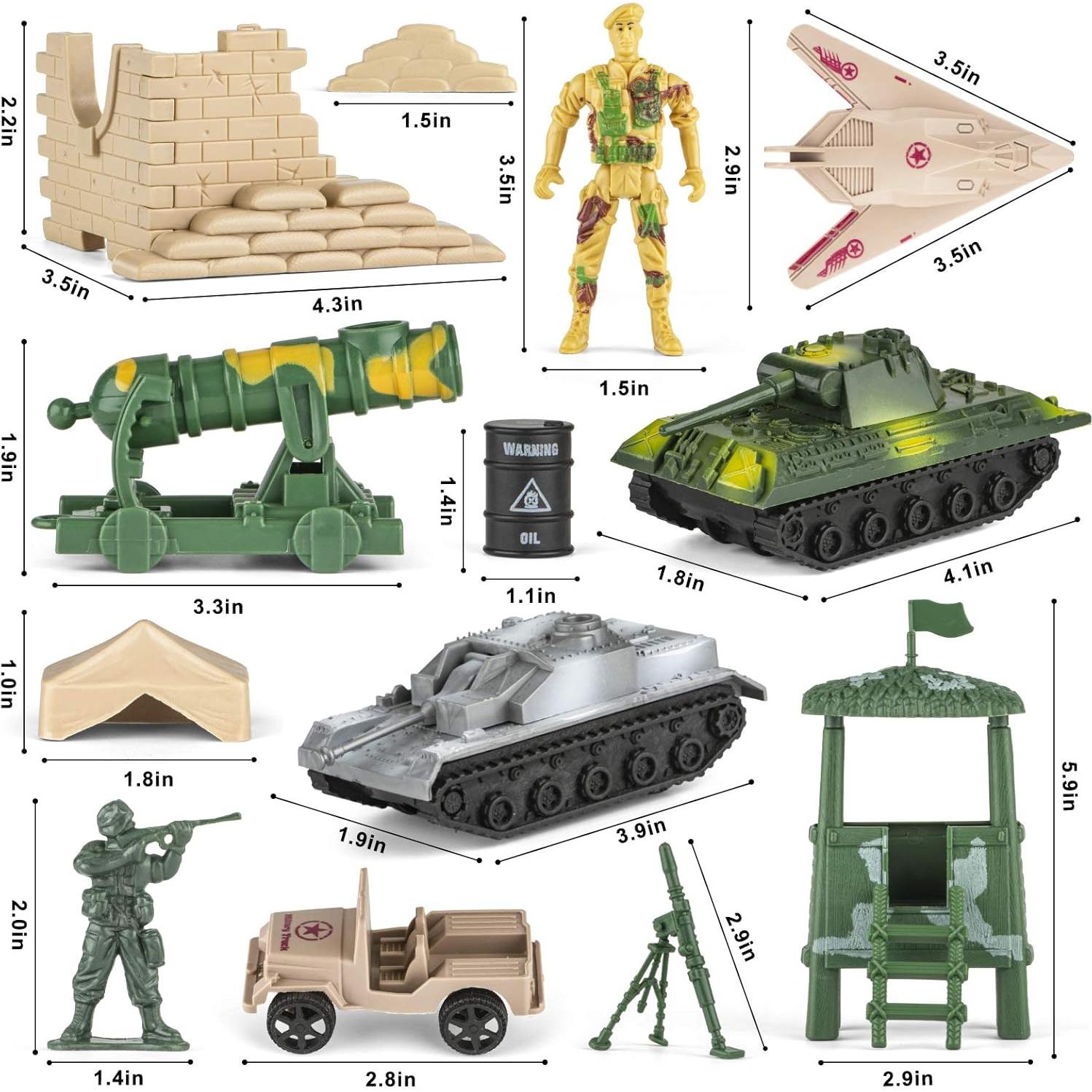 Set de Juguetes de Soldados Divwa 160 Piezas Segunda Guerra