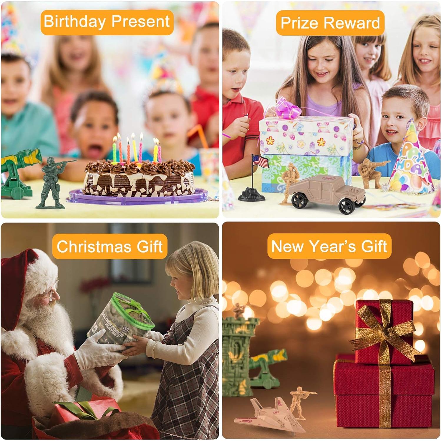 Set de Juguetes de Soldados Divwa 160 Piezas Segunda Guerra