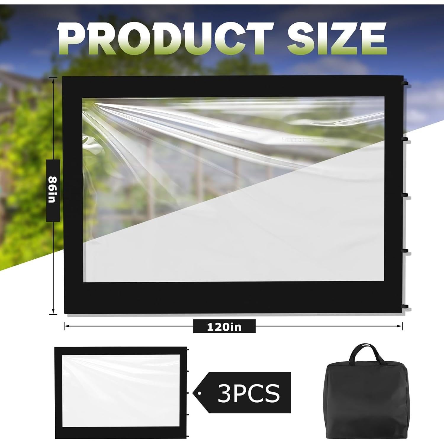 Paredes Laterales Transparentes para Carpa 10x10 SmoothNovelty