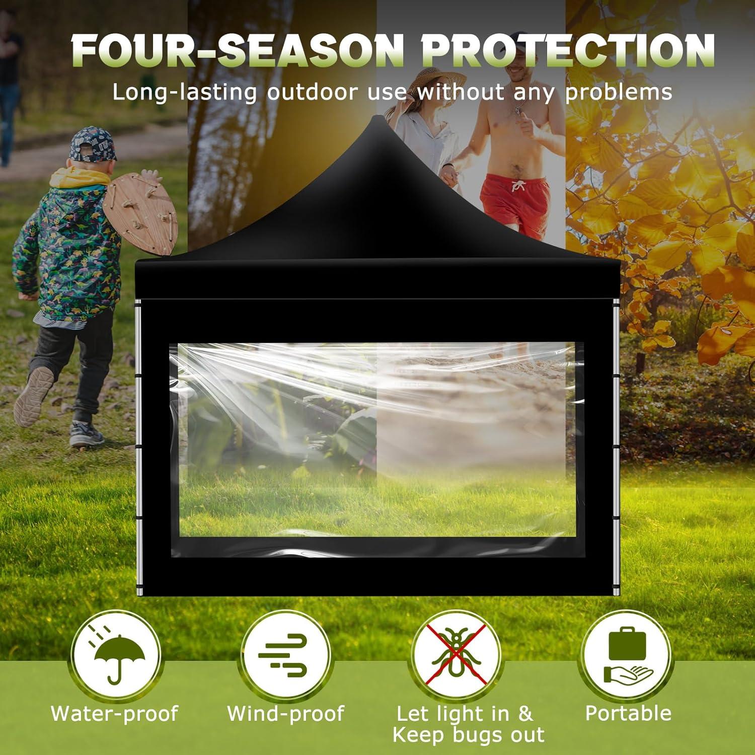 Paredes Laterales Transparentes para Carpa 10x10 SmoothNovelty