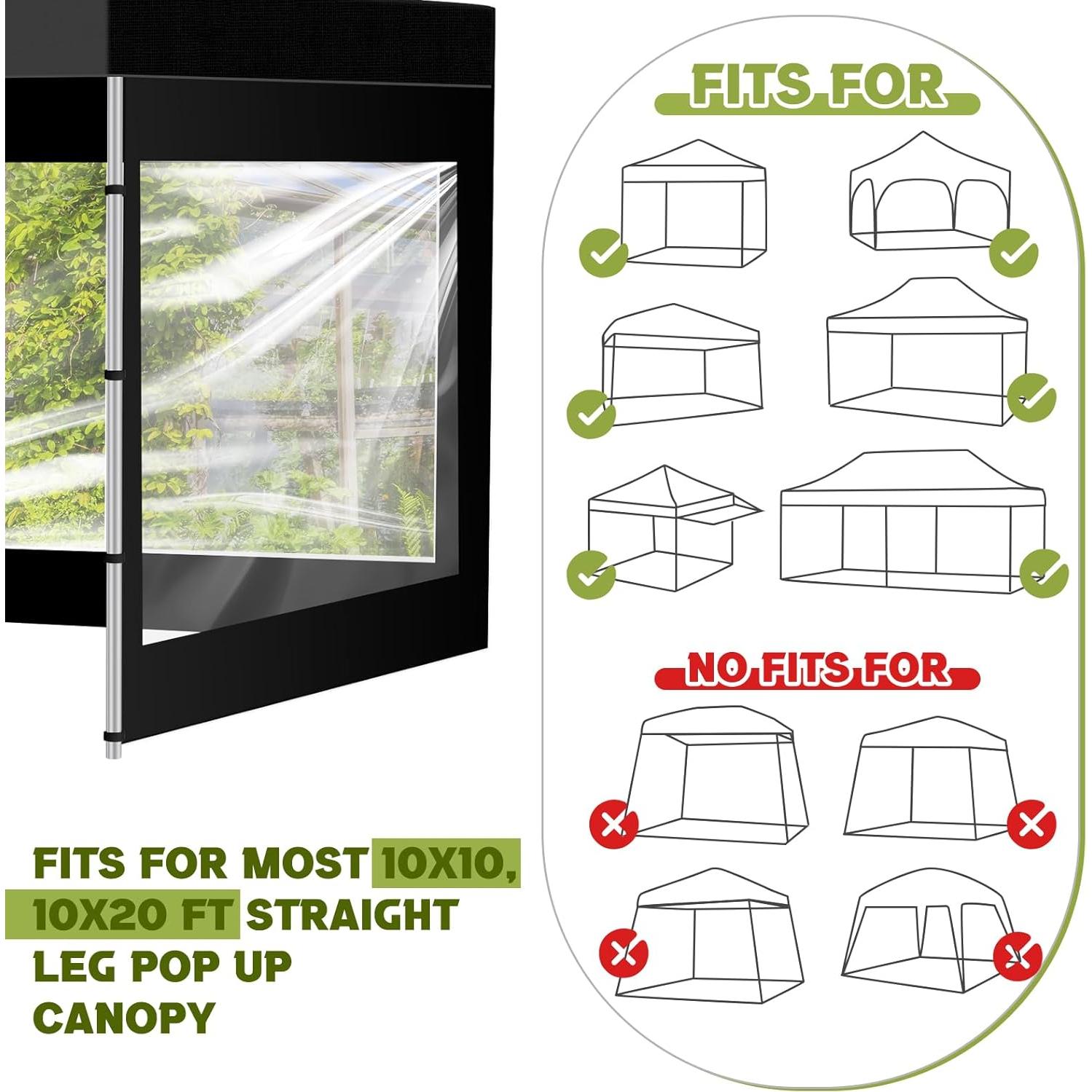Paredes Laterales Transparentes para Carpa 10x10 SmoothNovelty