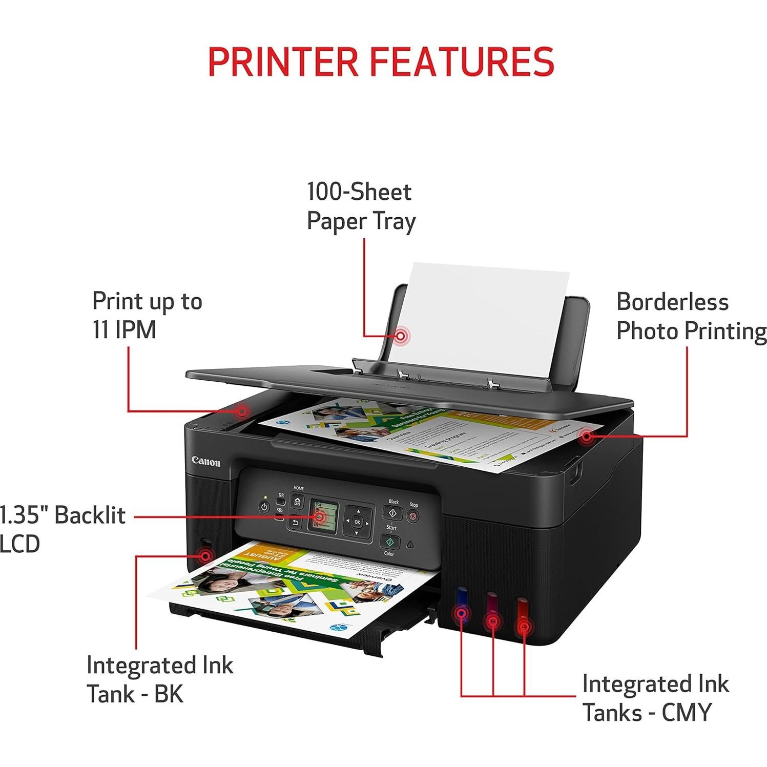 Impresora Multifuncional Inalámbrica Canon PIXMA G3270