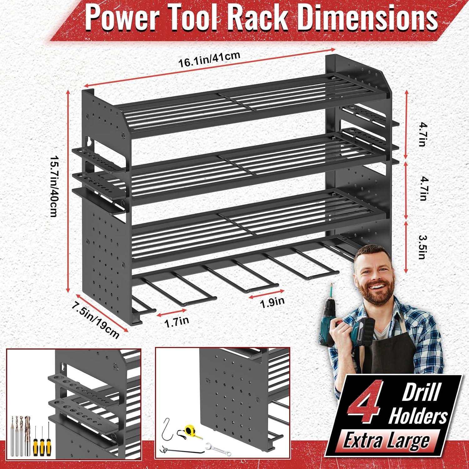 Organizador de Herramientas VeyFolzin.st Montaje en Pared 4 Soportes