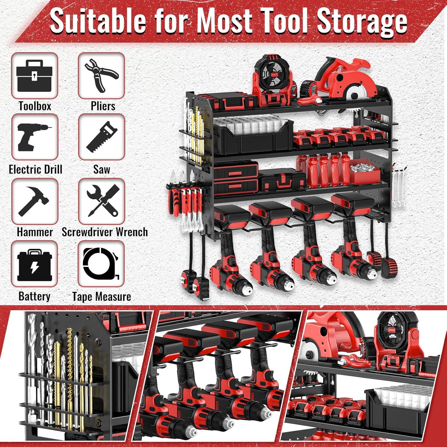 Organizador de Herramientas VeyFolzin.st Montaje en Pared 4 Soportes