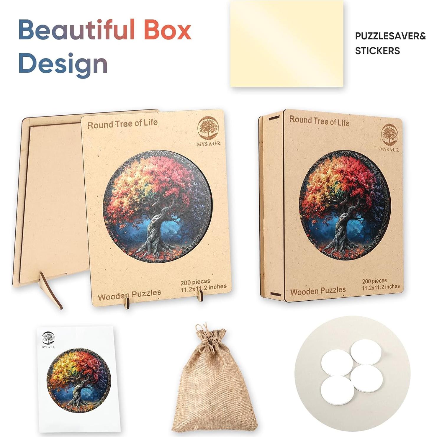 Rompecabezas de Madera MYS A·U·R Árbol de la Vida 200 Piezas